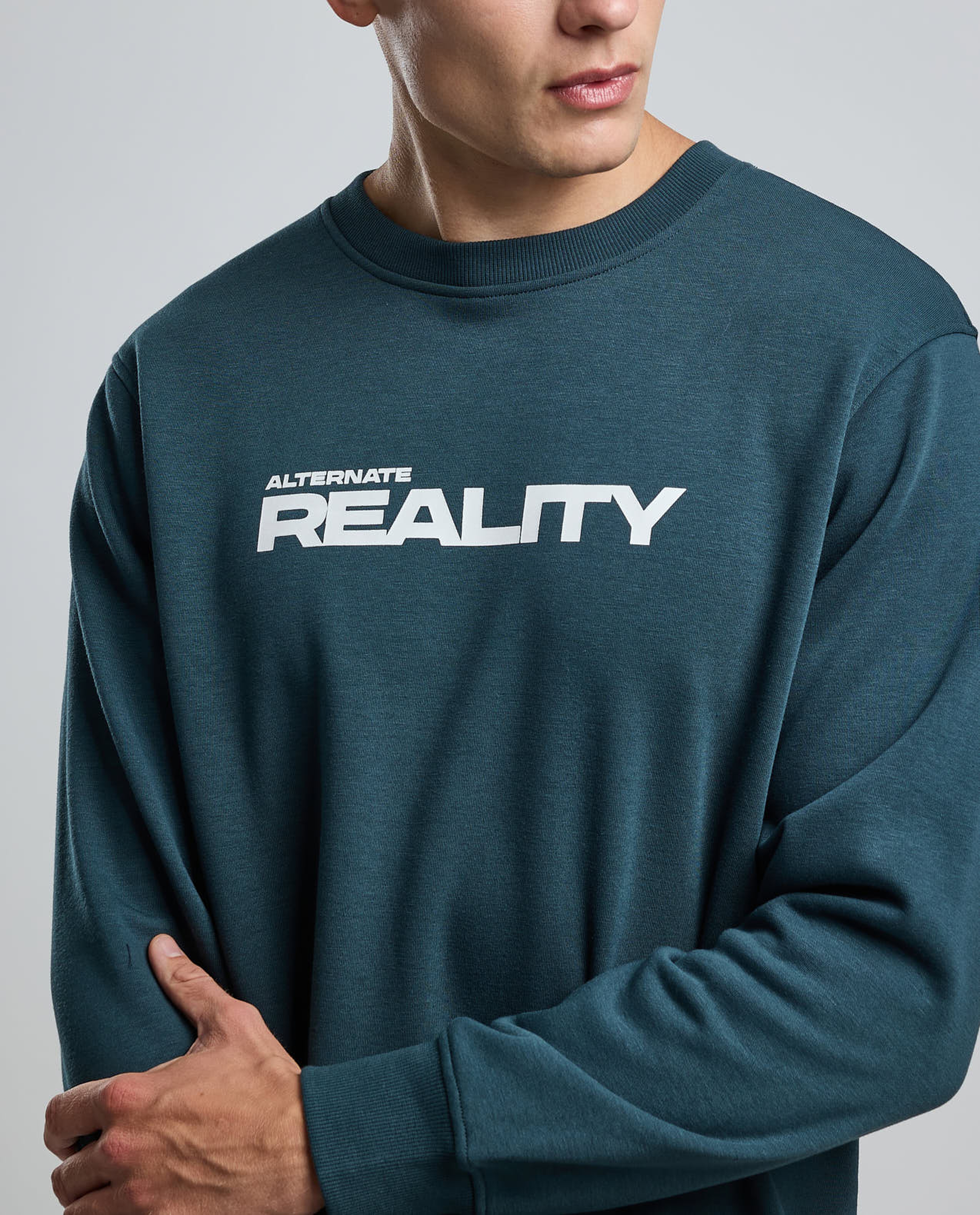 Printed Sweatshirt with Crew Neck and Long Sleeves