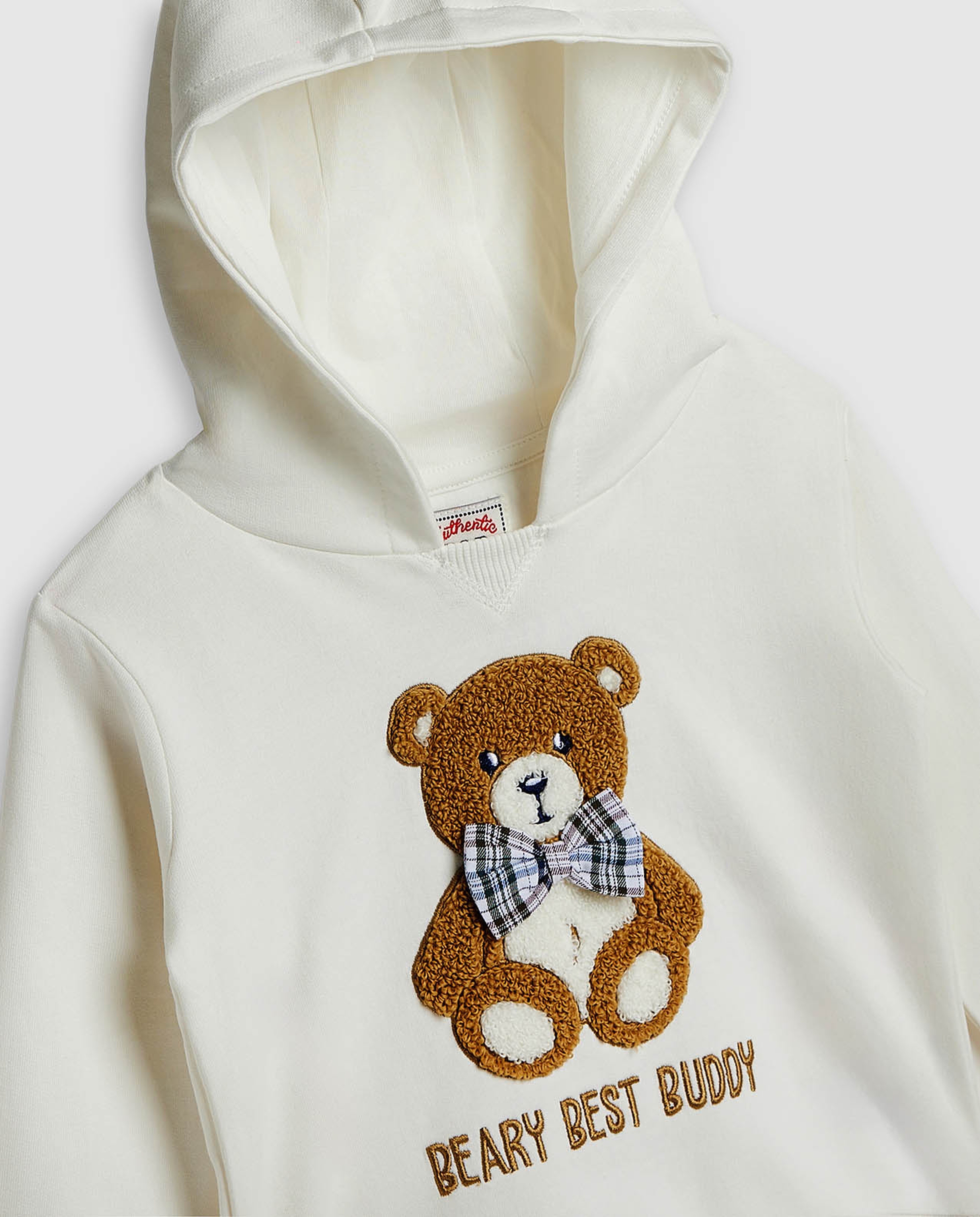 Embroidered Hoodie with Long Sleeves