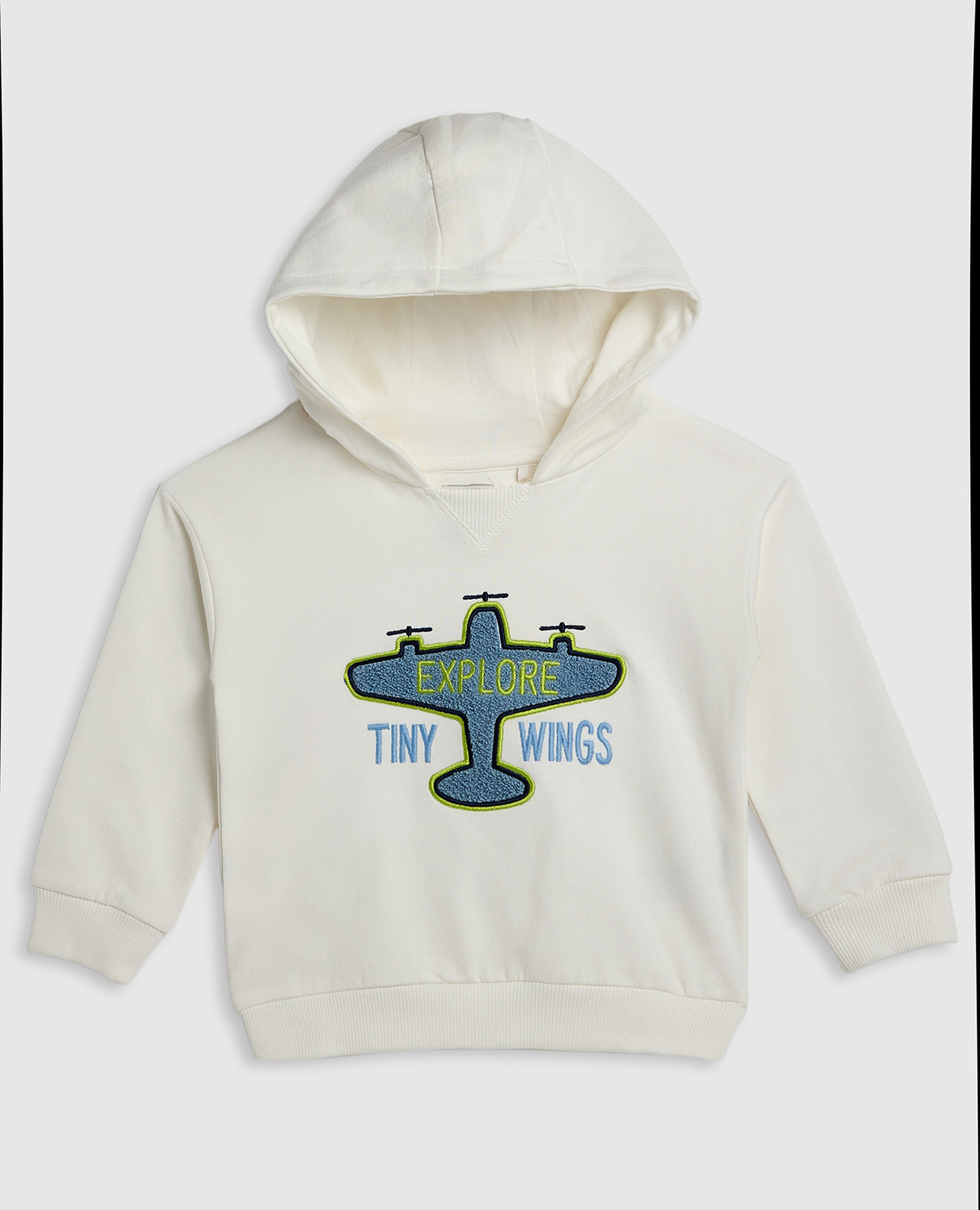 Embroidered Hoodie with Long Sleeves