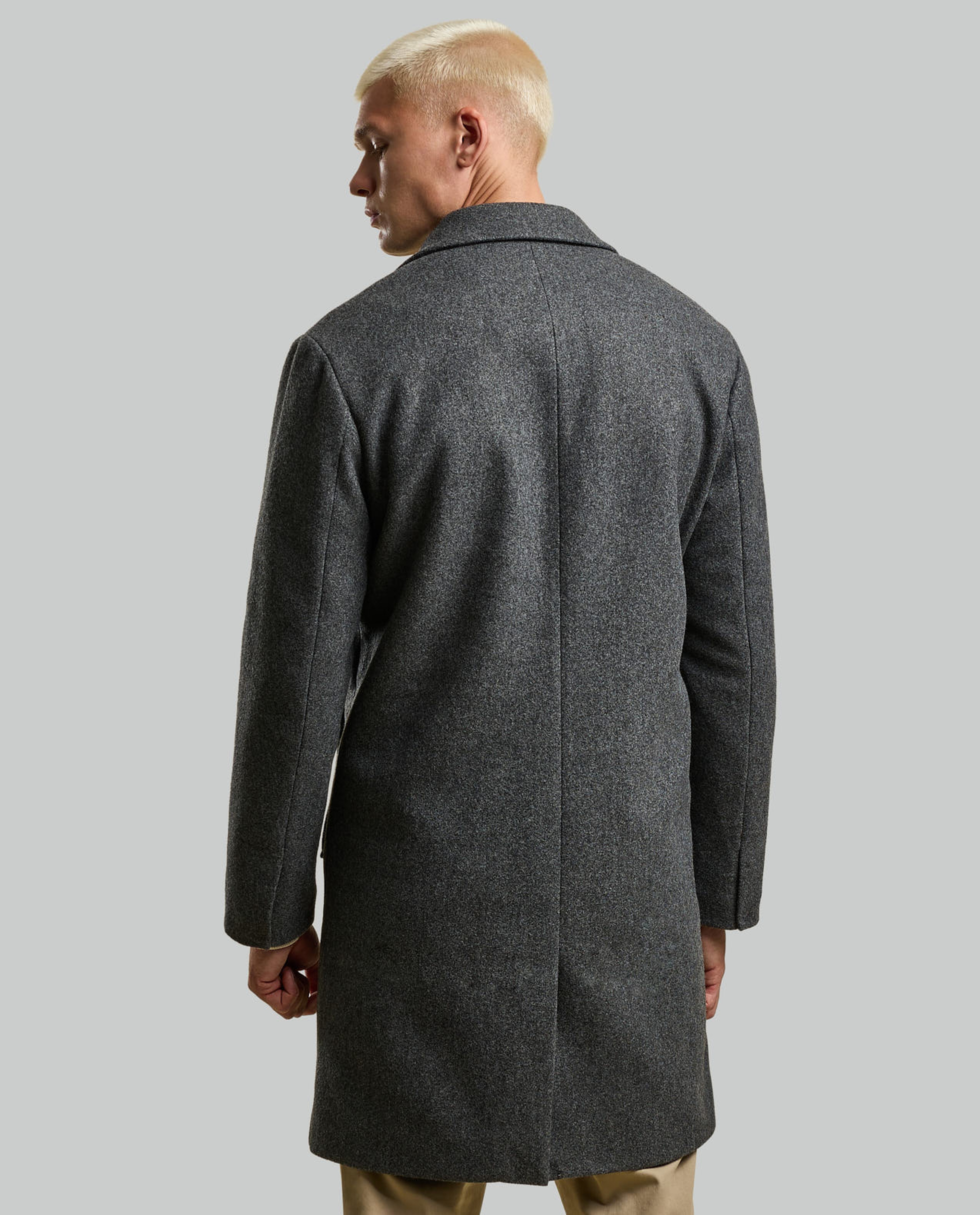 Solid Overcoat with Button Closure