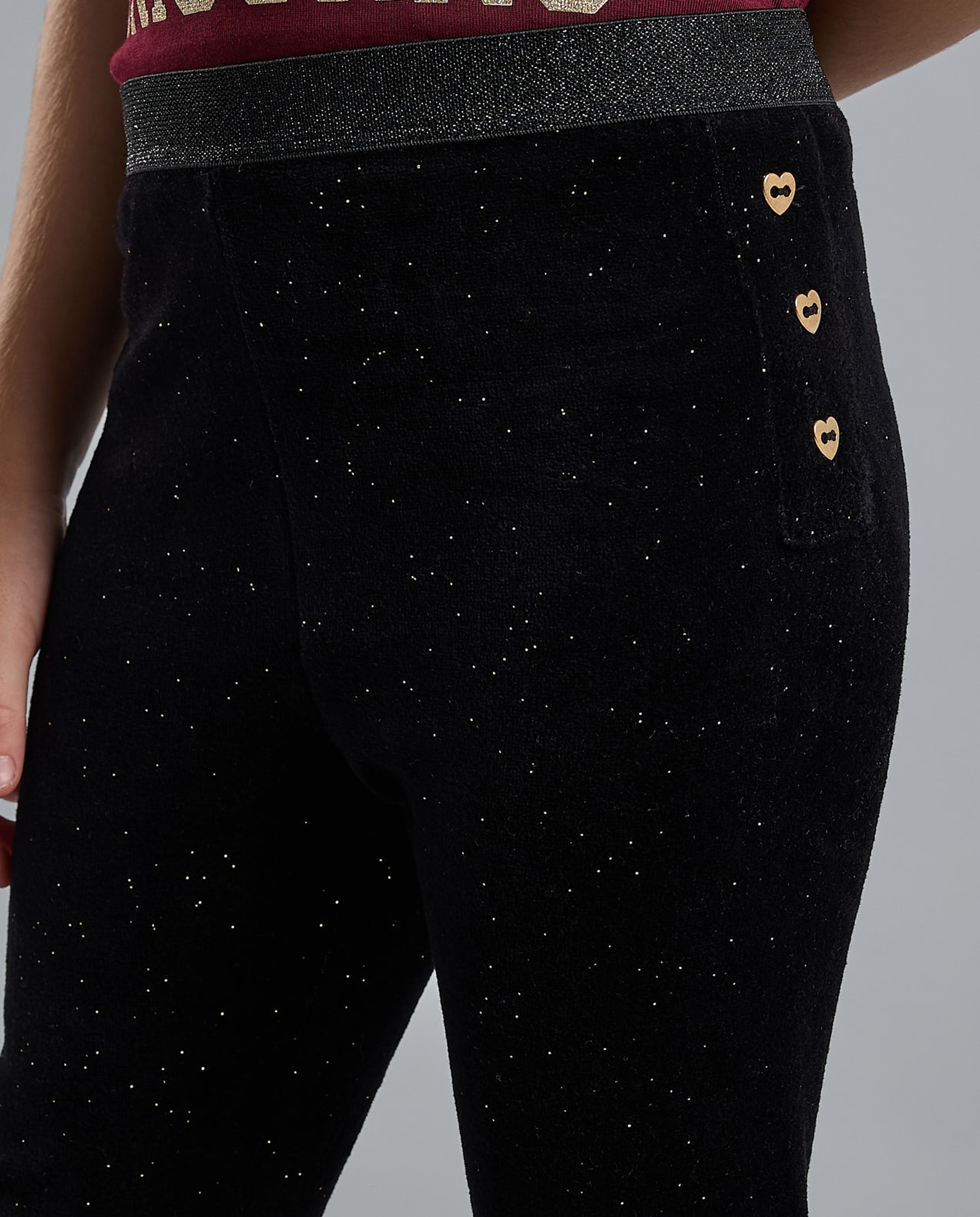 Solid Skinny Pants with Elastic Waist