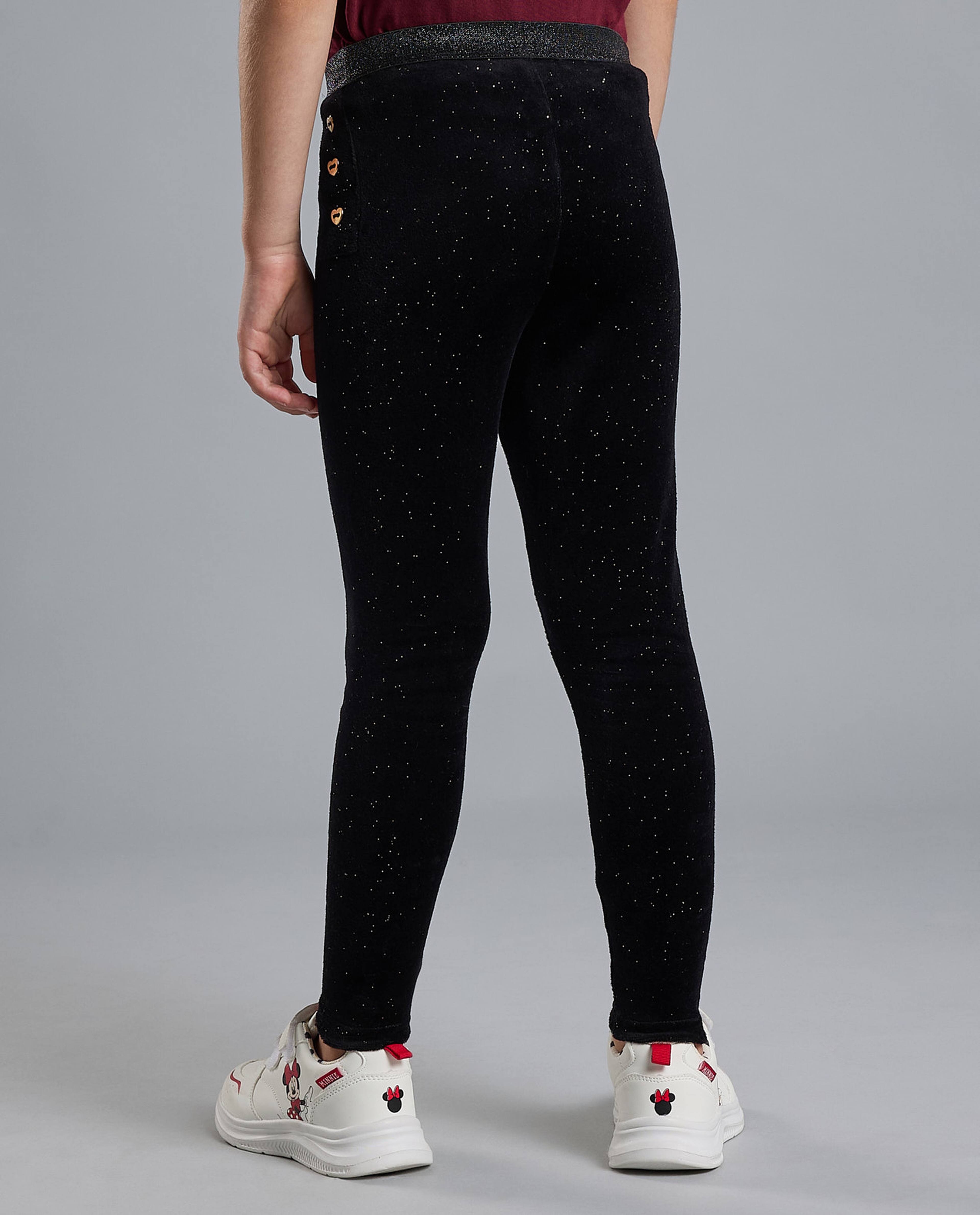 Solid Skinny Pants with Elastic Waist