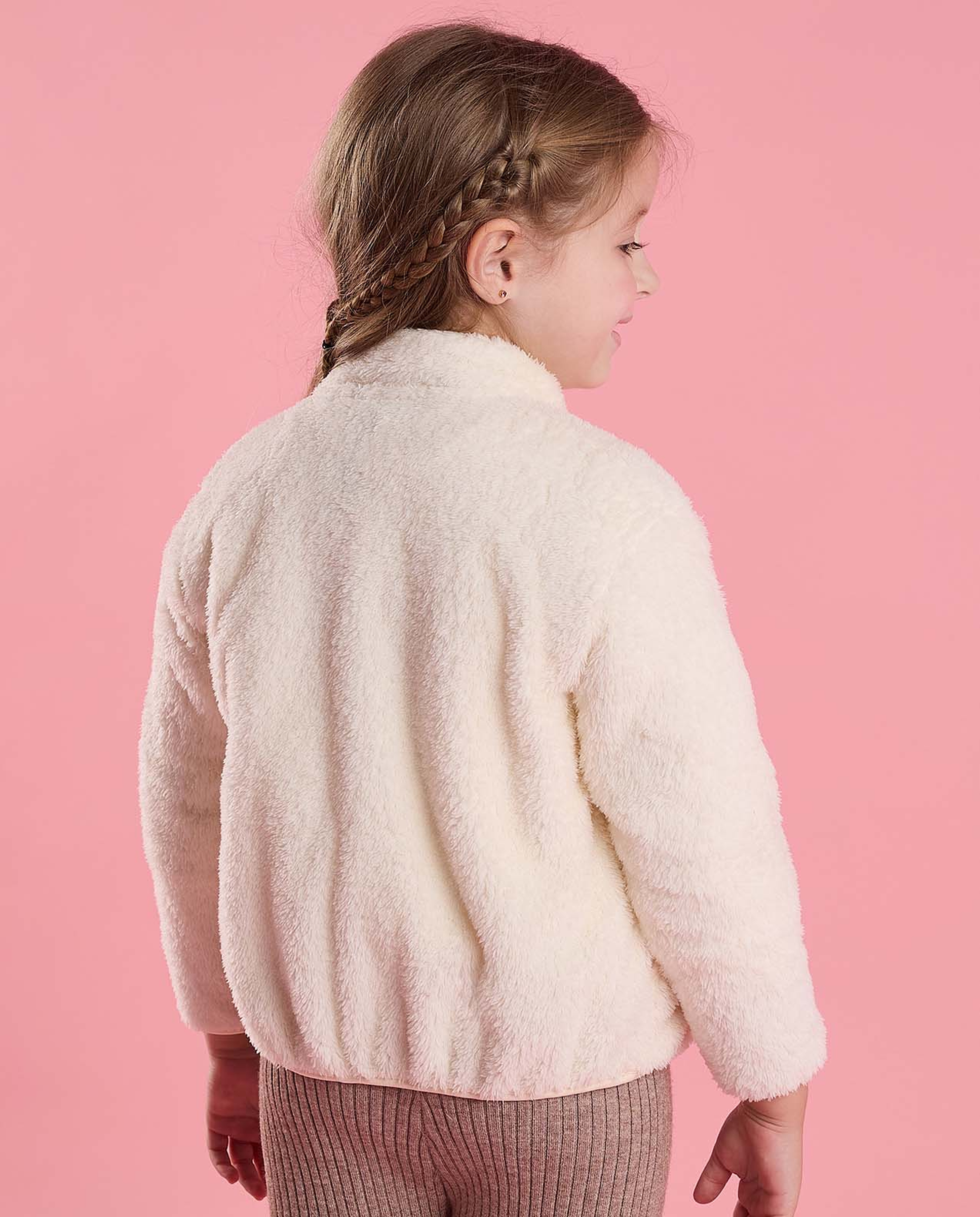 Sherpa Jacket with Zipper Closure