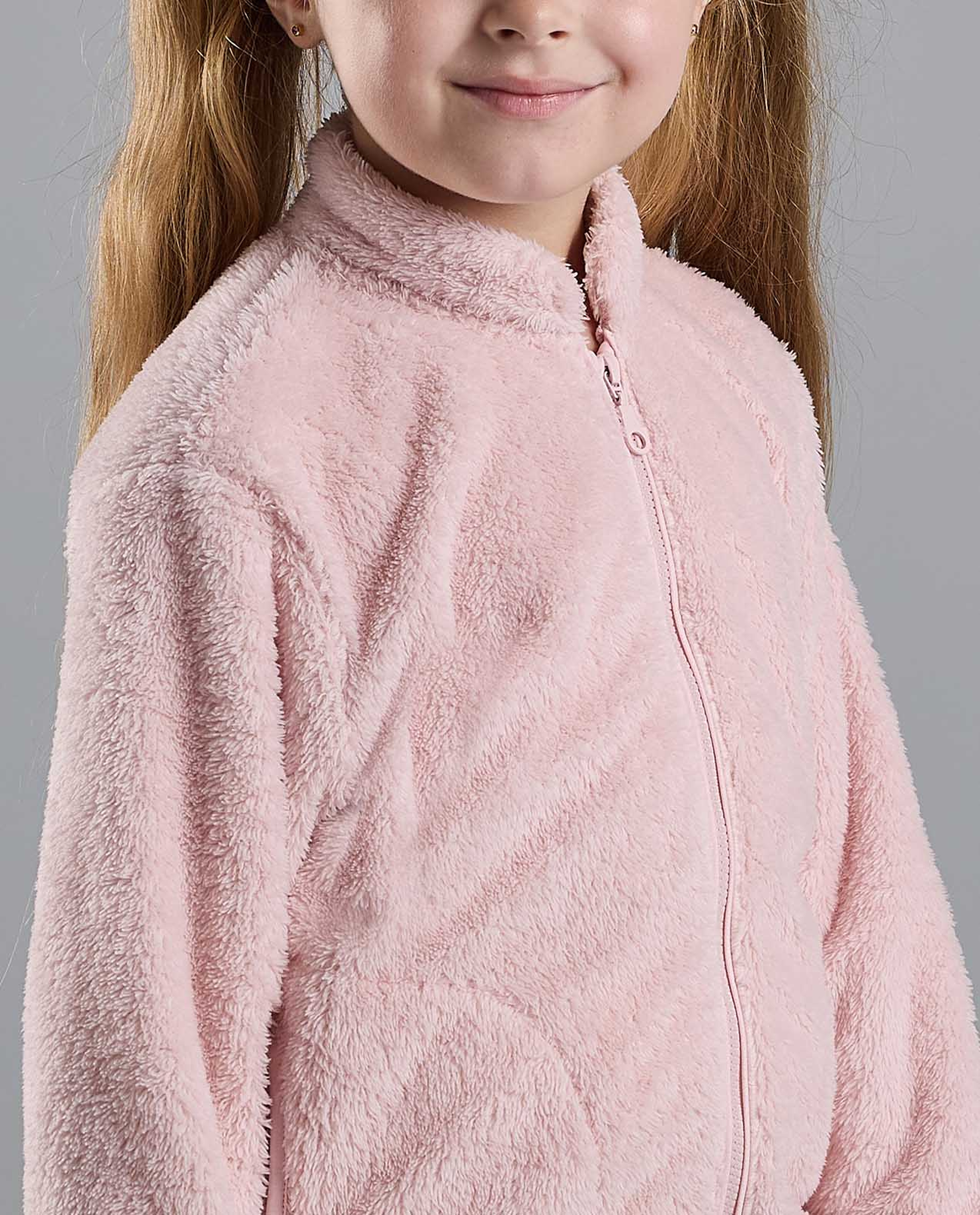 Sherpa Jacket with Zipper Closure