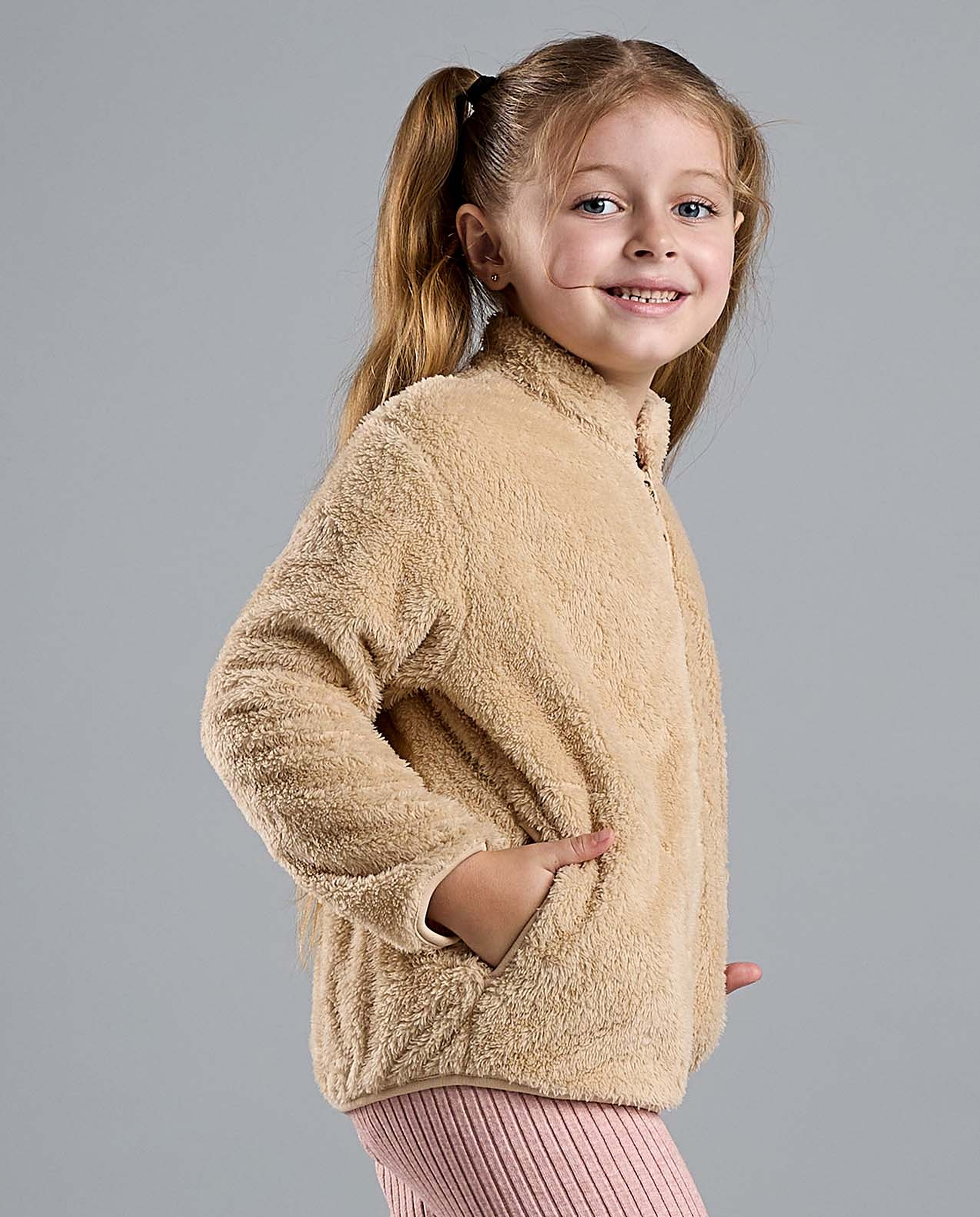 Sherpa Jacket with Zipper Closure