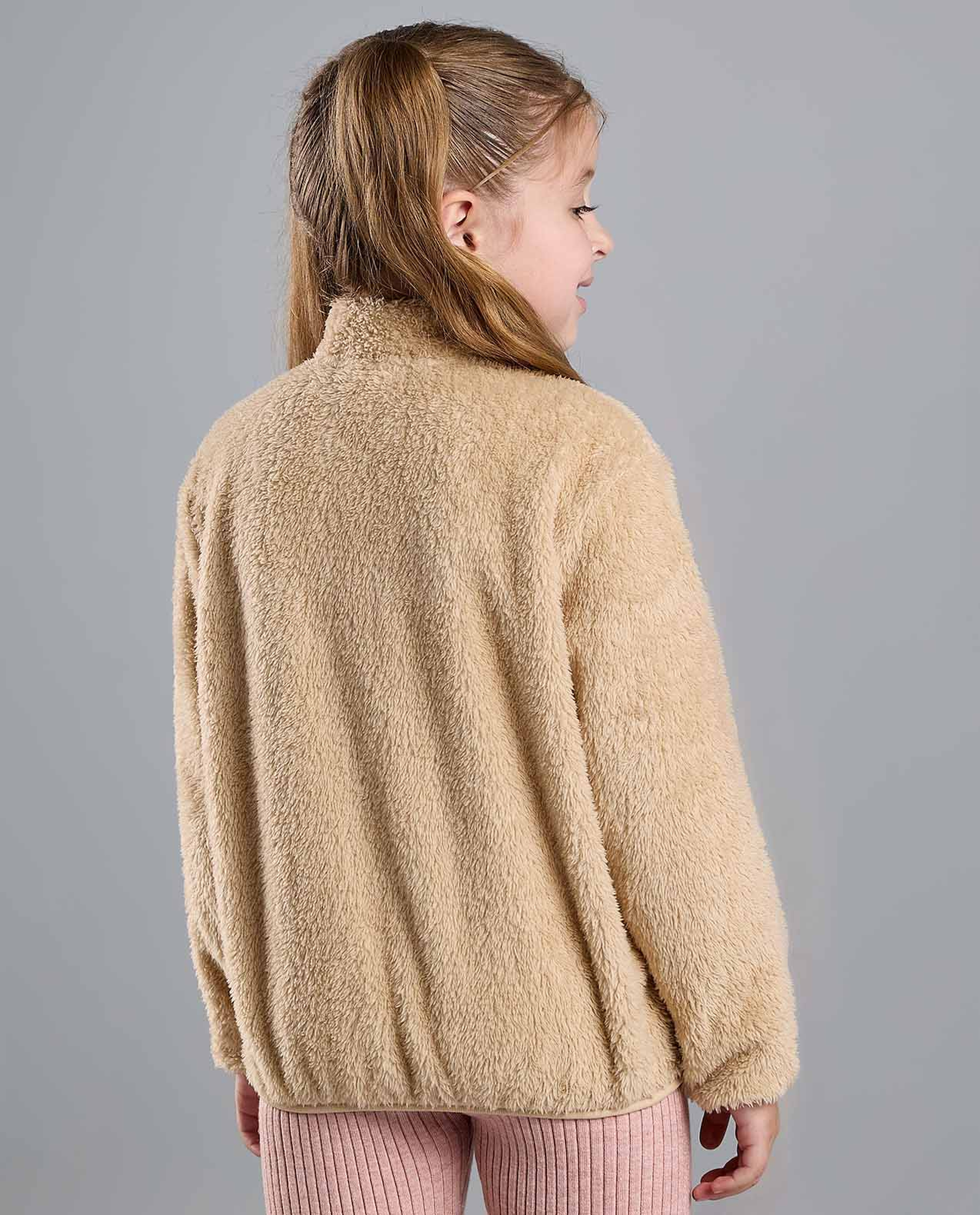 Sherpa Jacket with Zipper Closure