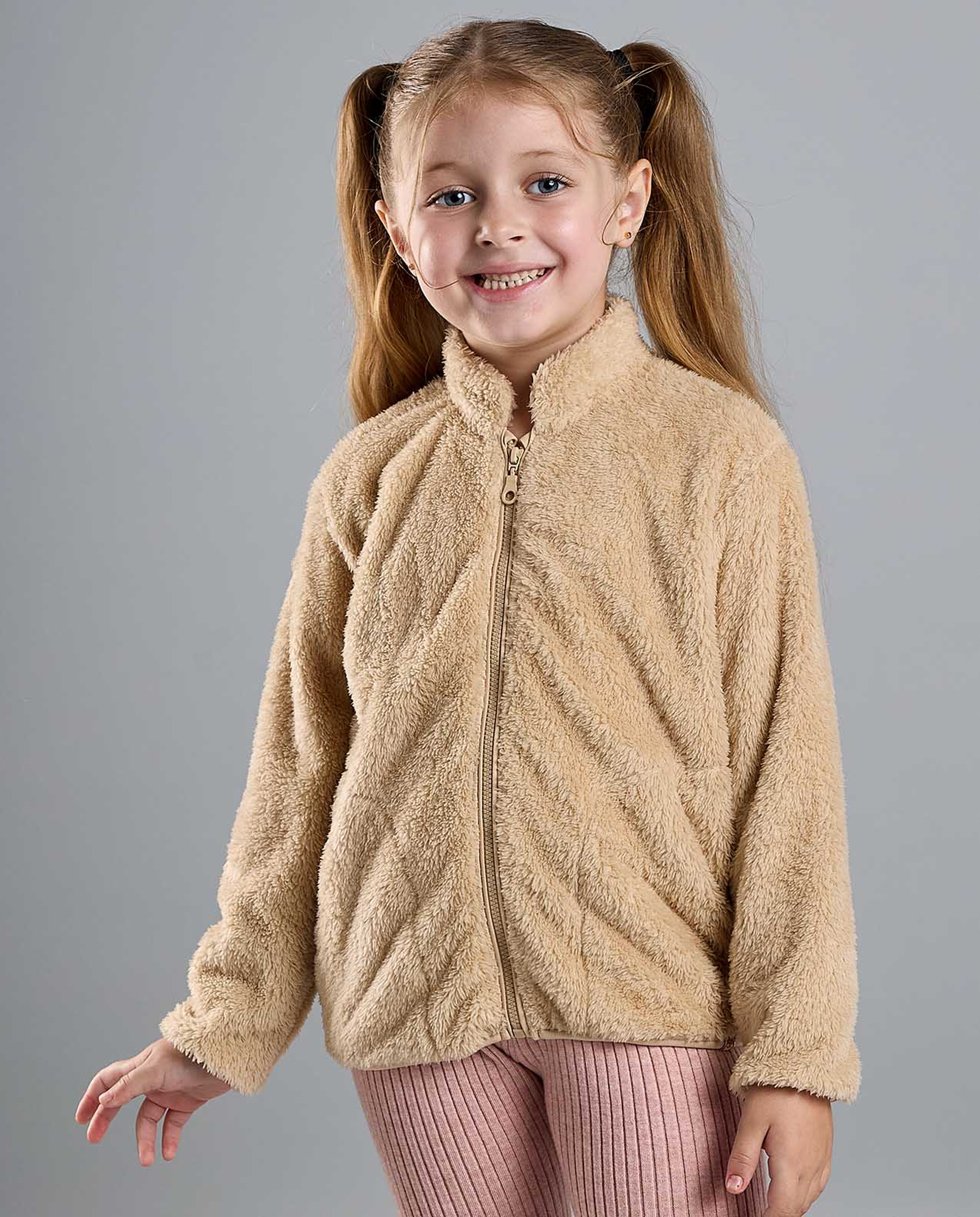 Sherpa Jacket with Zipper Closure