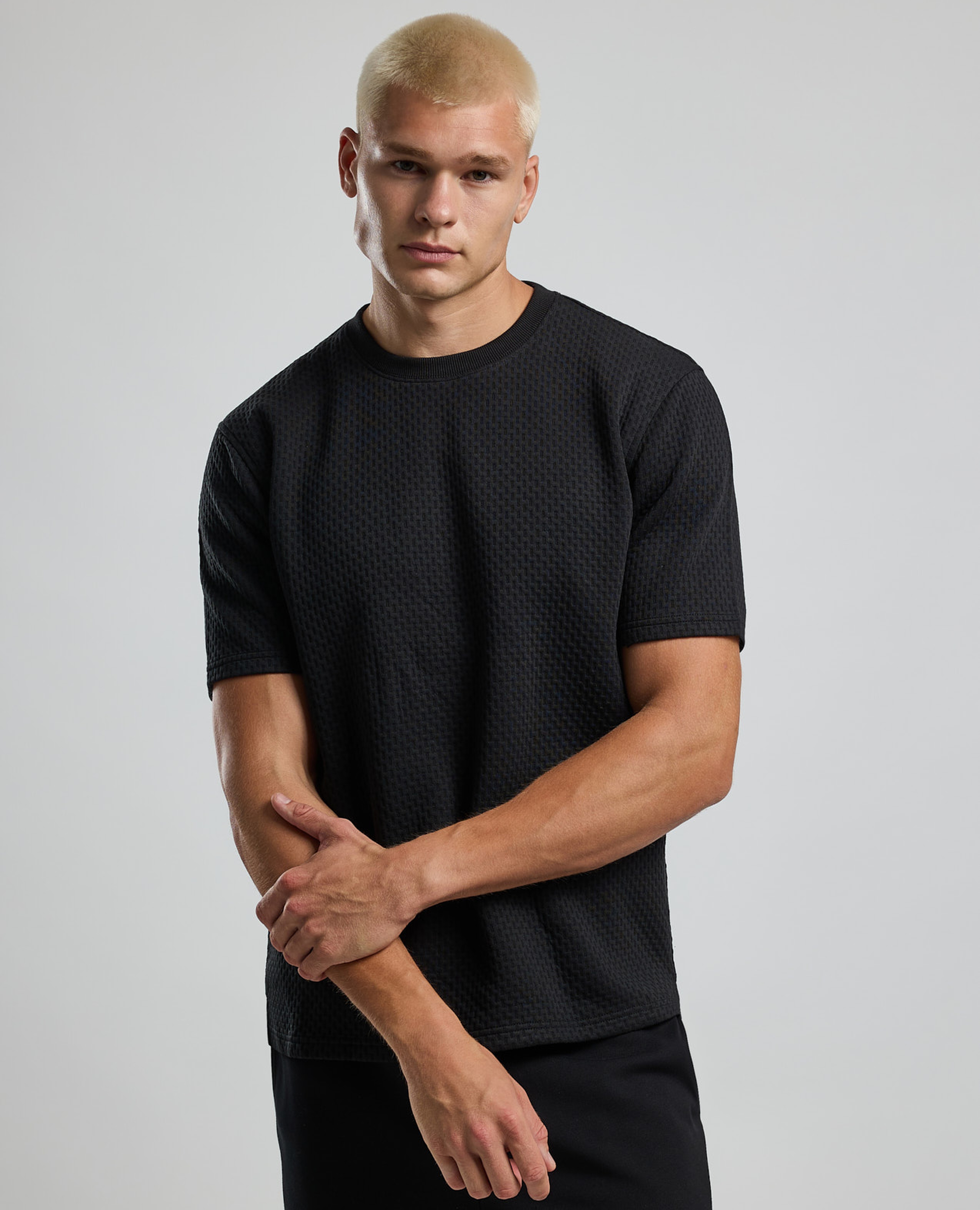 Printed T-Shirt with Crew Neck and Short Sleeves