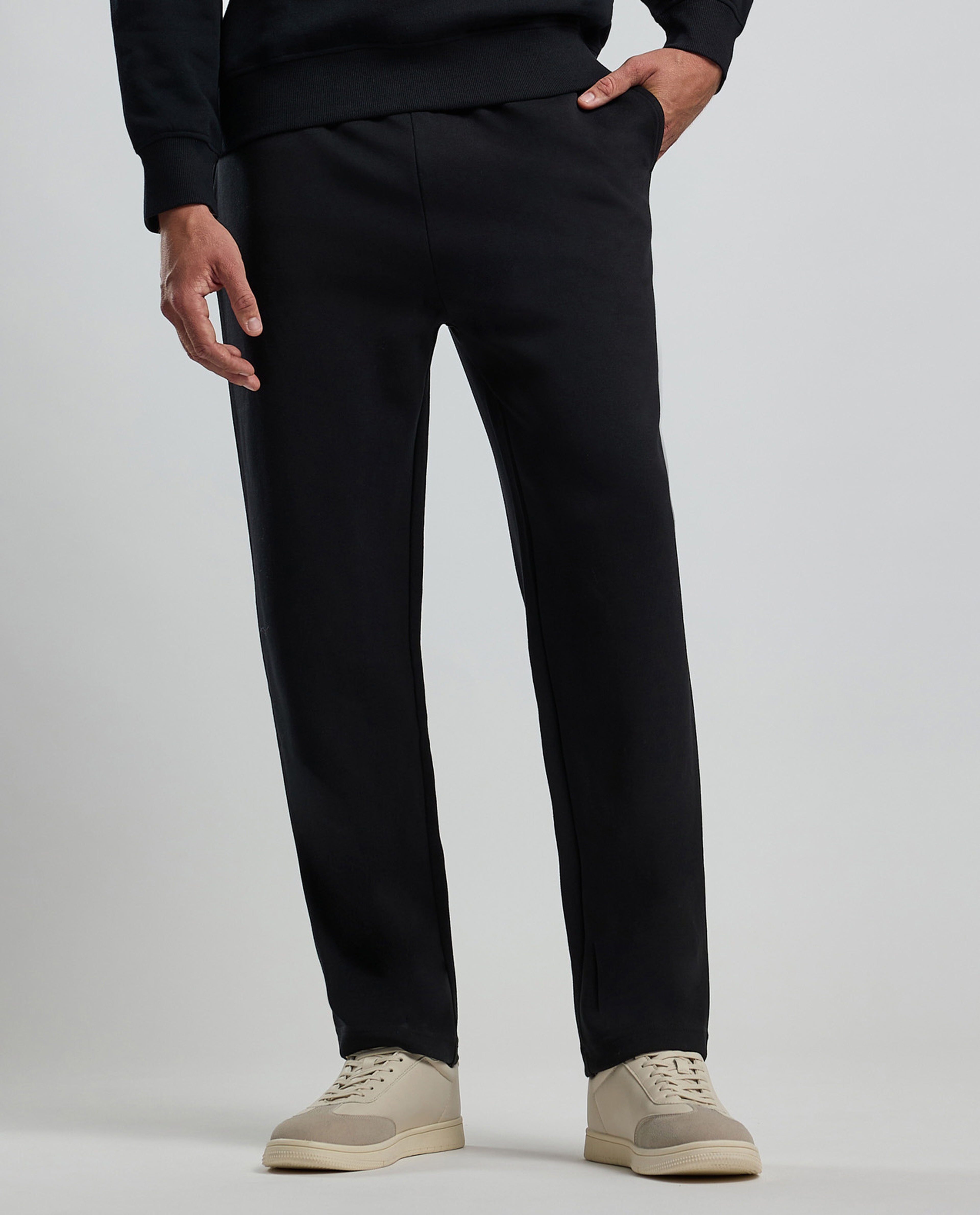 Solid Sweatpants with Drawstring Waist