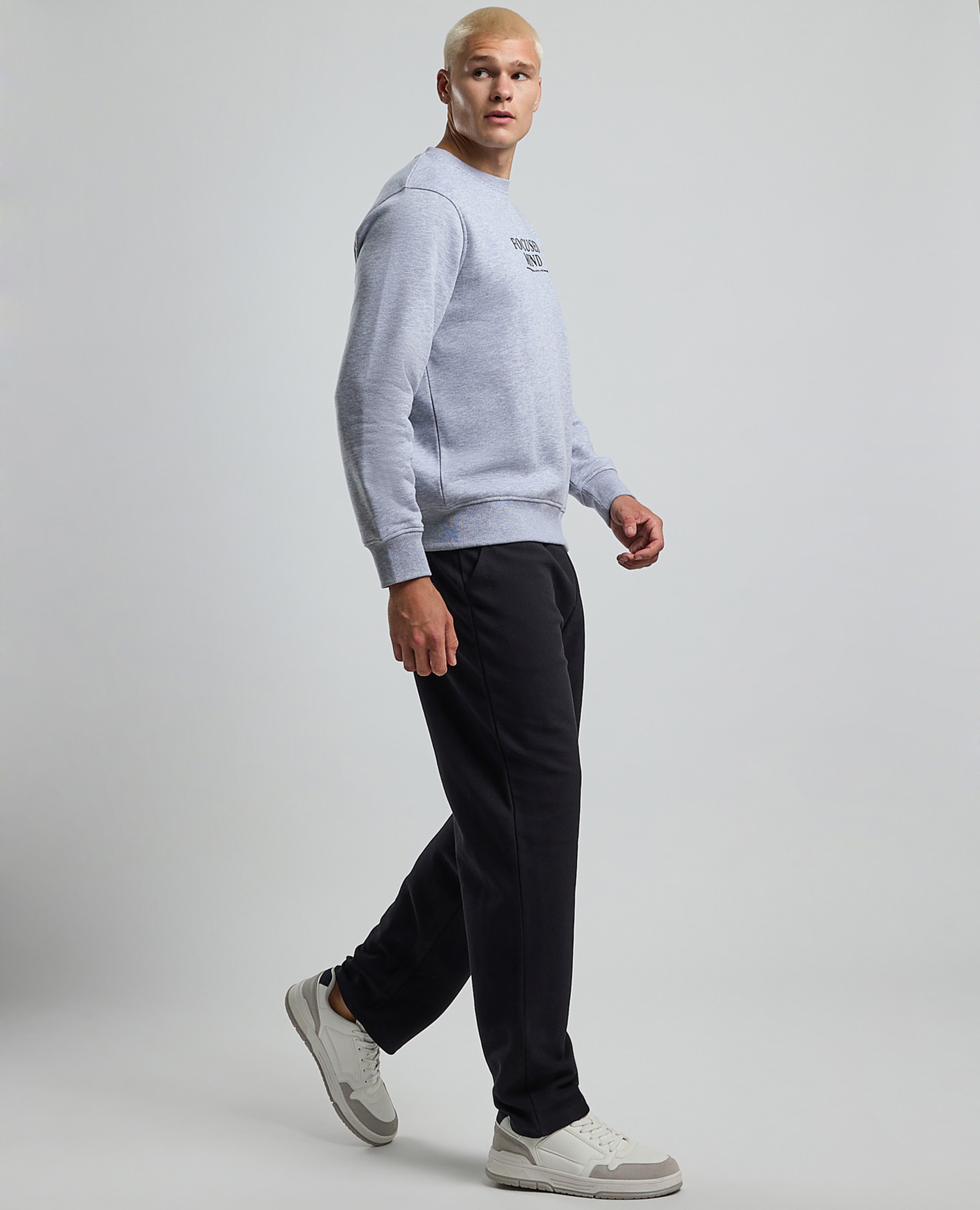 Solid Sweatpants with Drawstring Waist