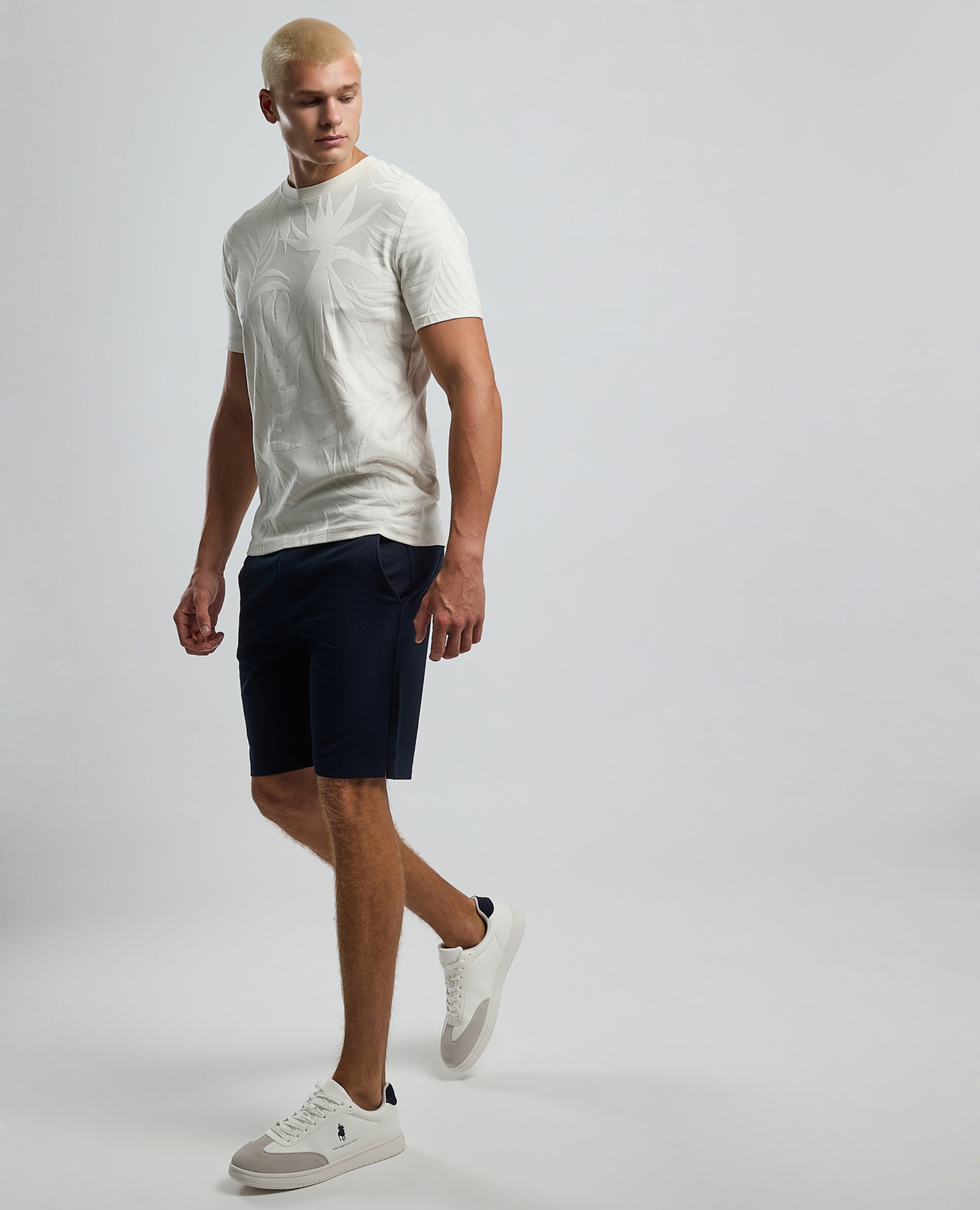 Solid Shorts with Button Closure
