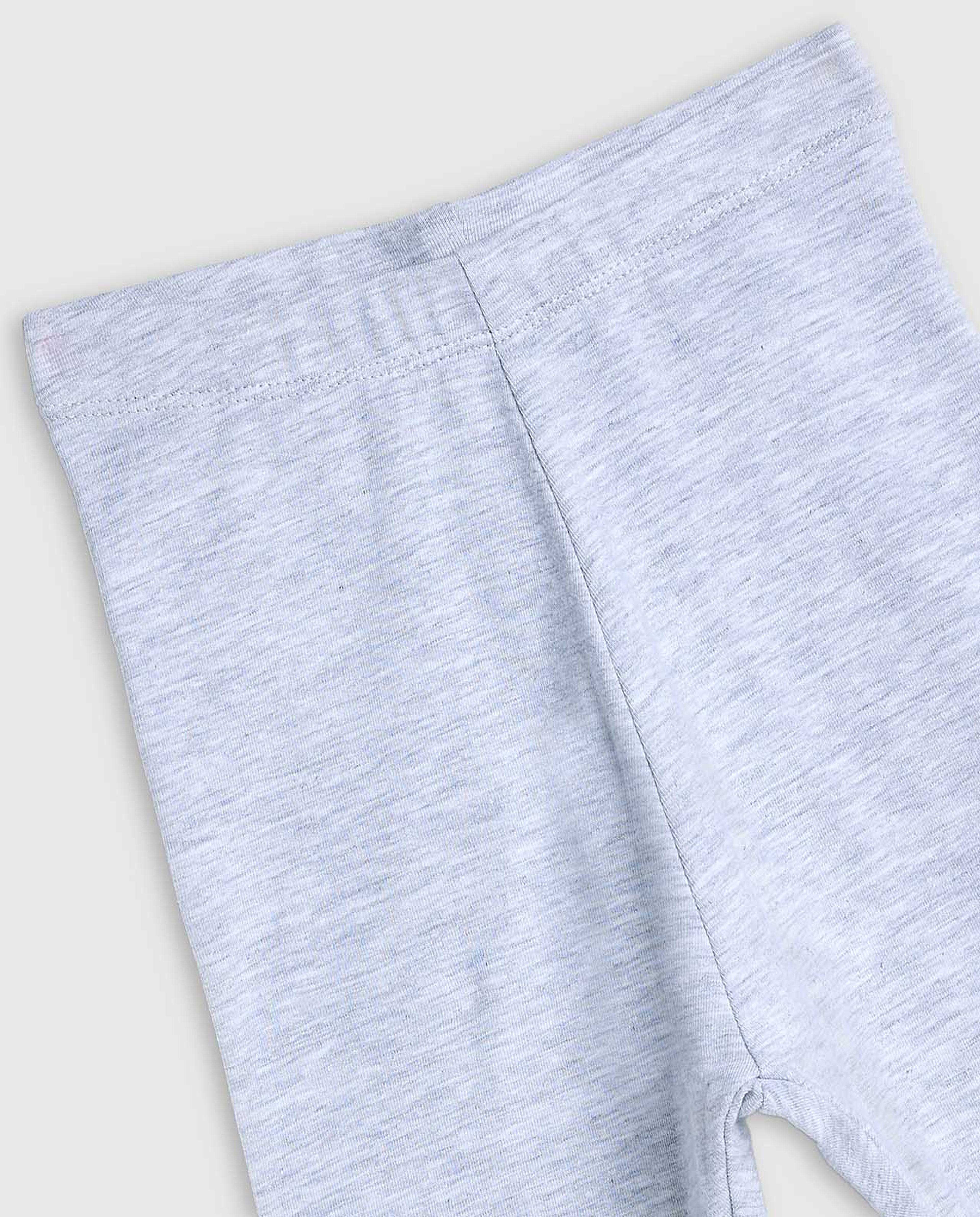 Solid Leggings with Elastic Waist