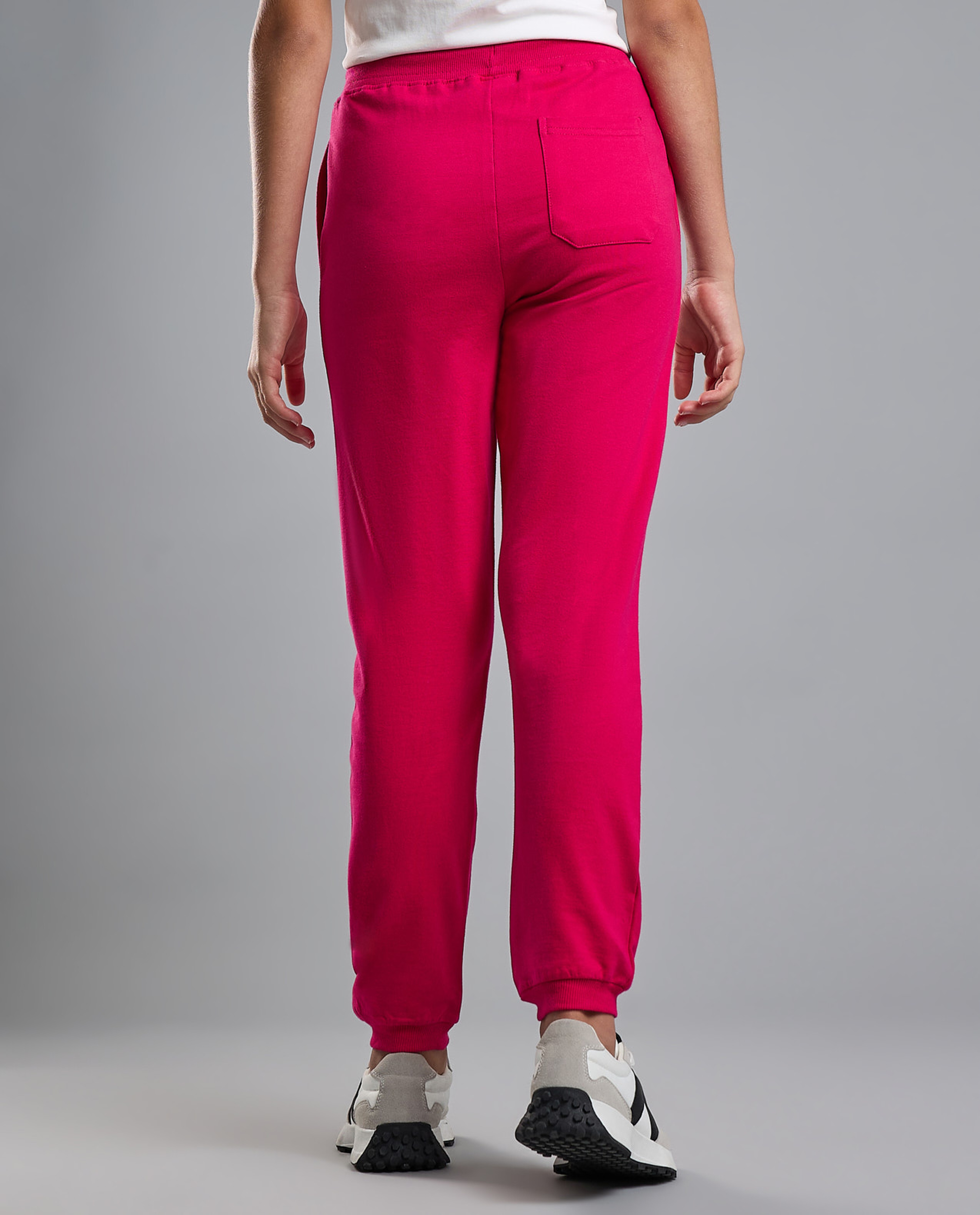 Solid Joggers with Drawstring Waist