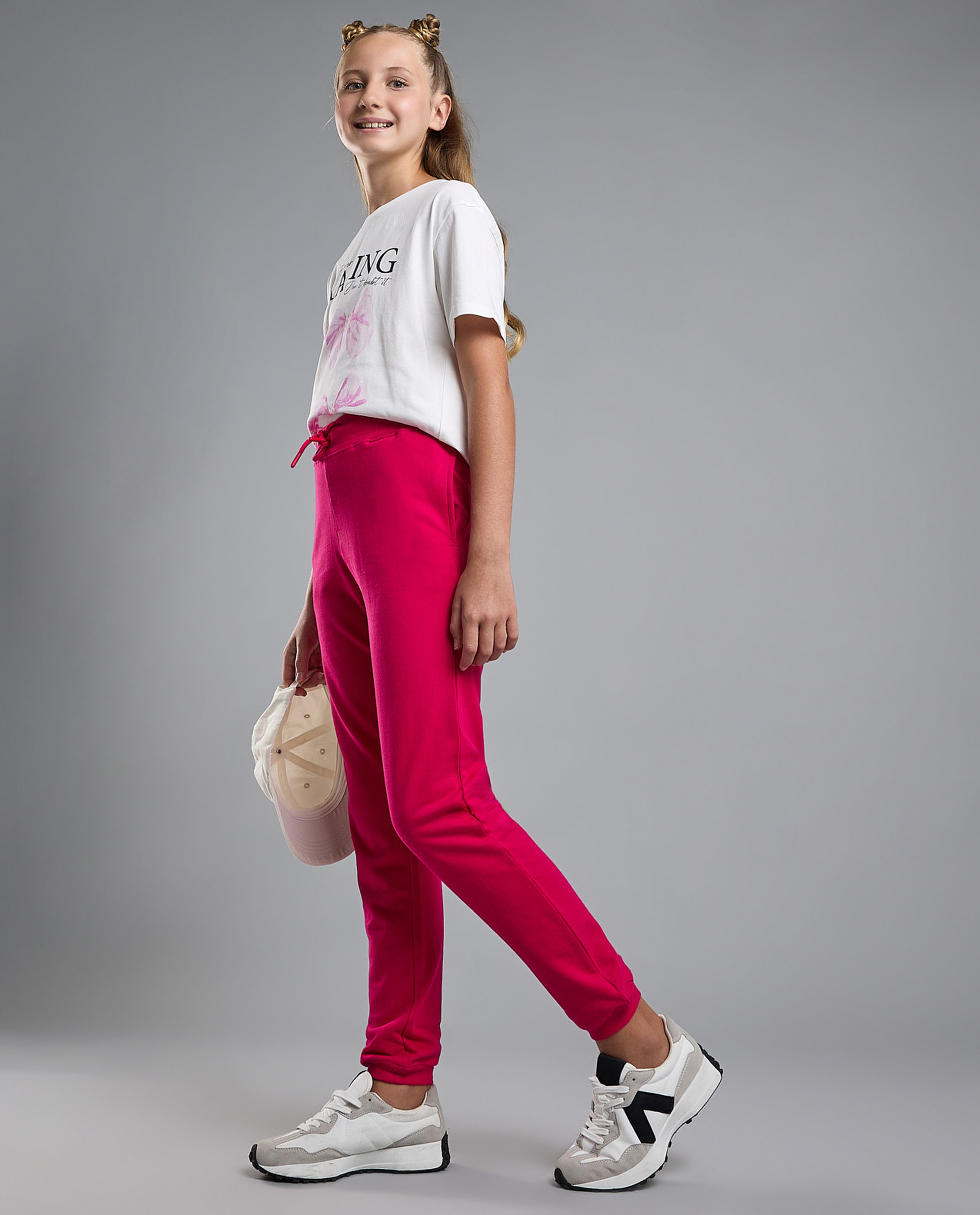 Solid Joggers with Drawstring Waist