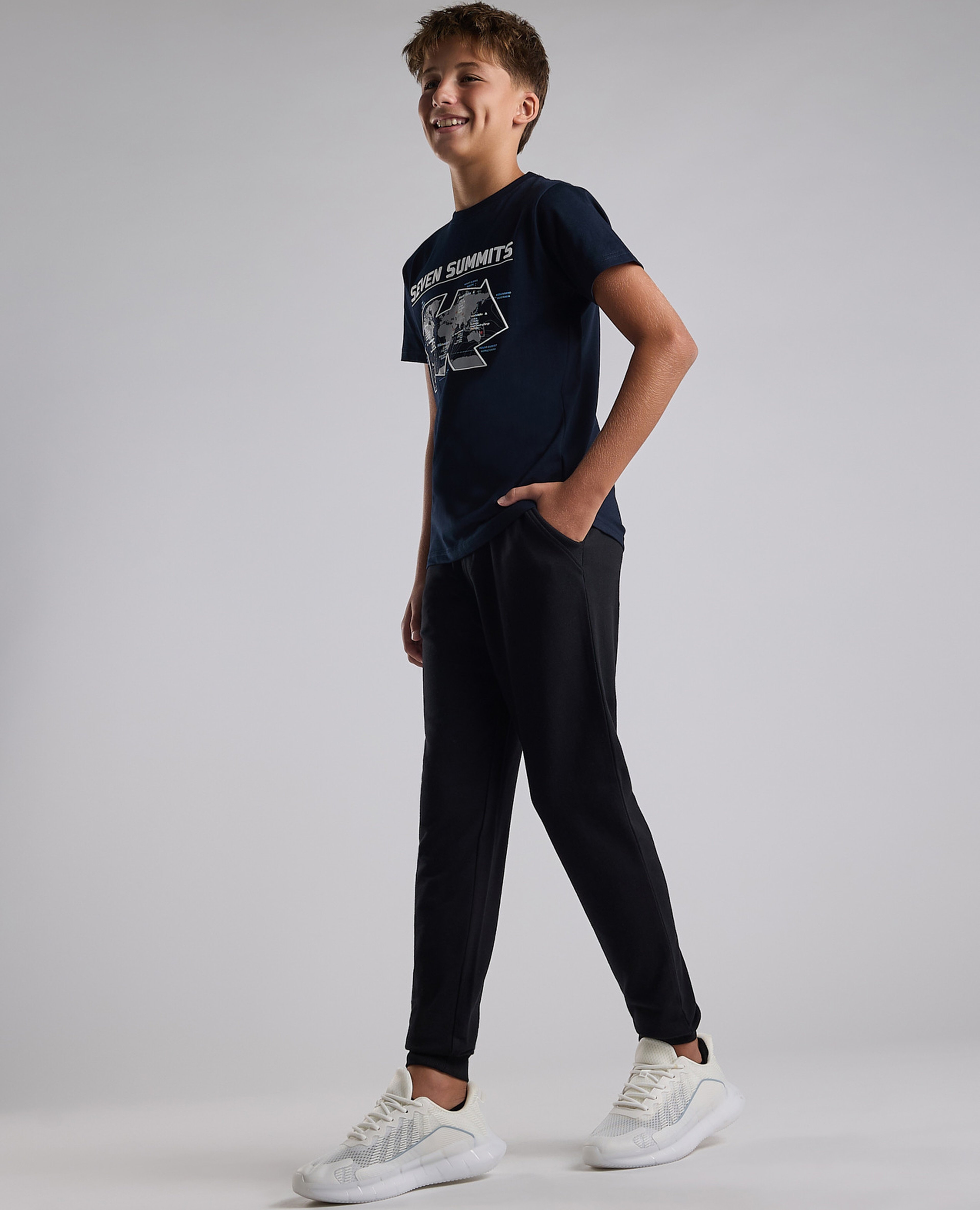 Solid Joggers with Drawstring Waist