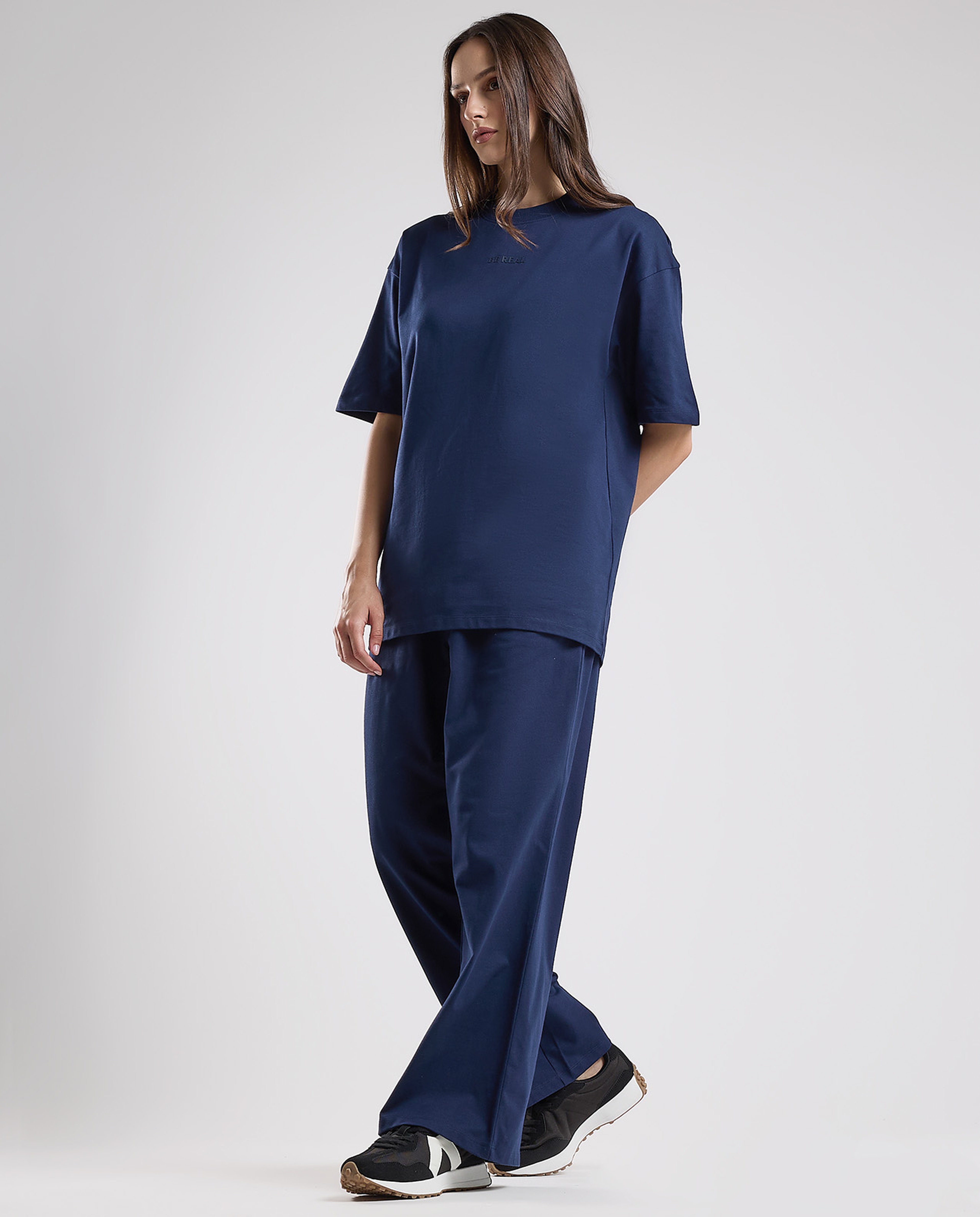 Solid Wide Leg Pants with Drawstring Waist