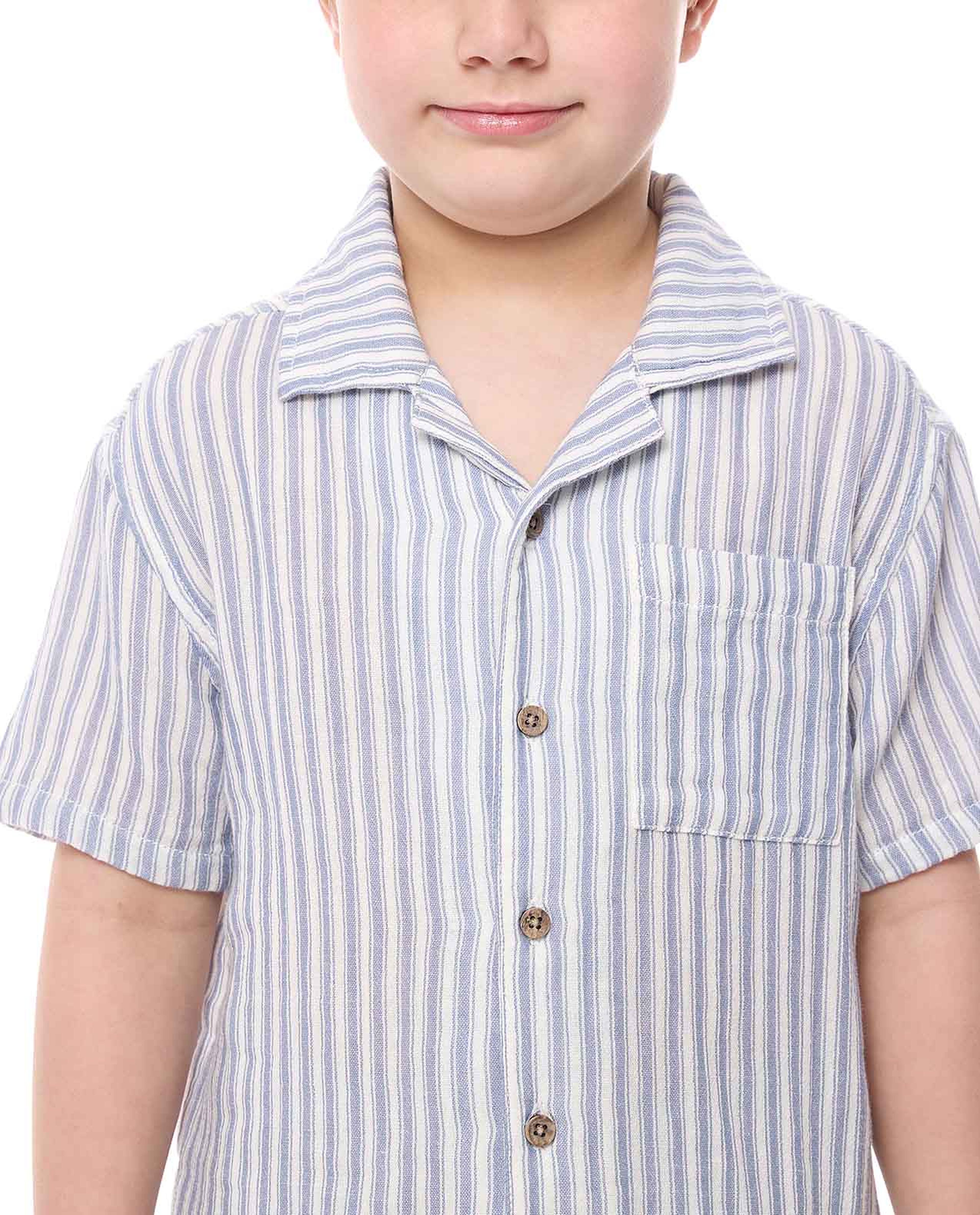 Striped Shirt and Shorts Set