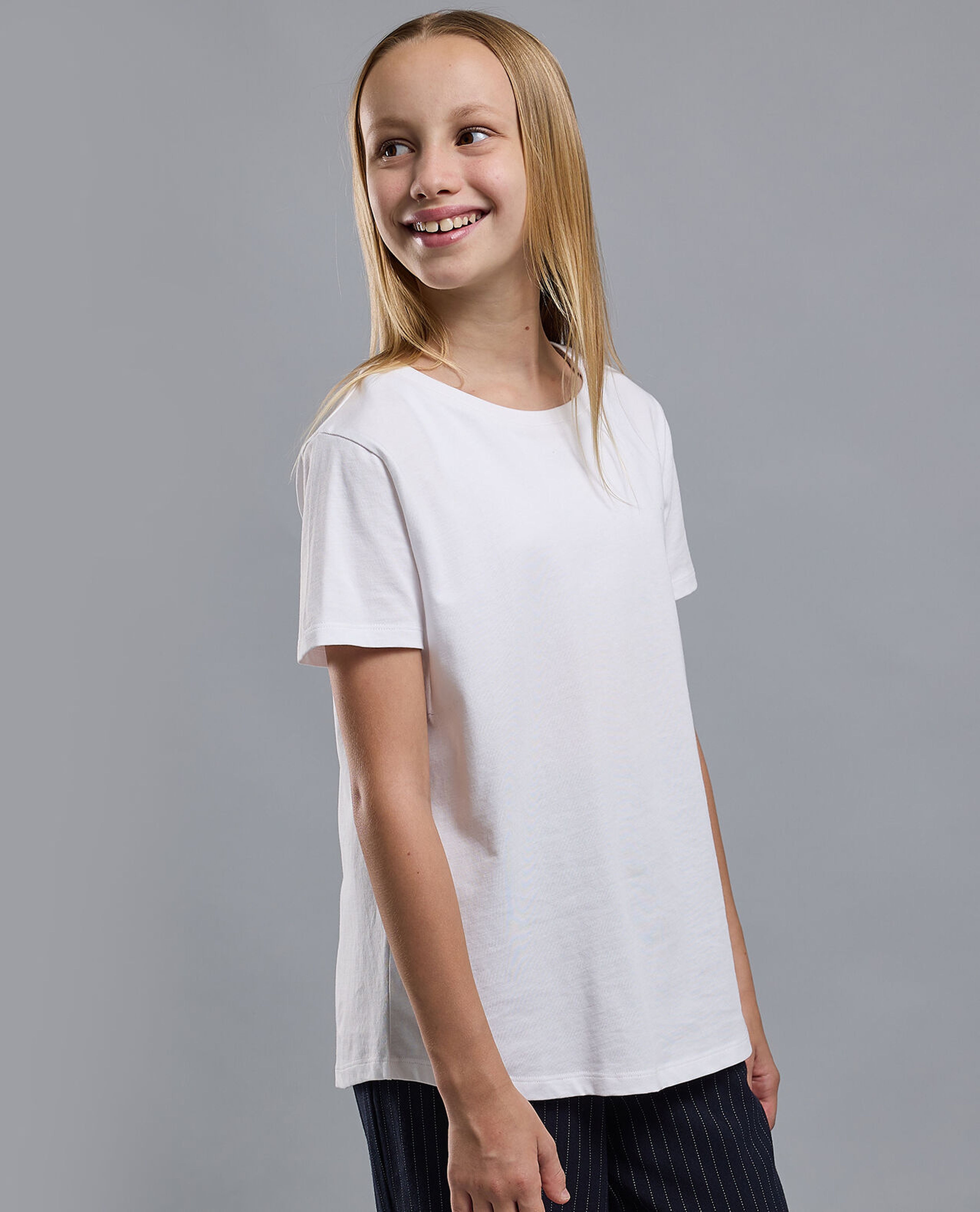 2 Pack Solid T-Shirts with Short Sleeves