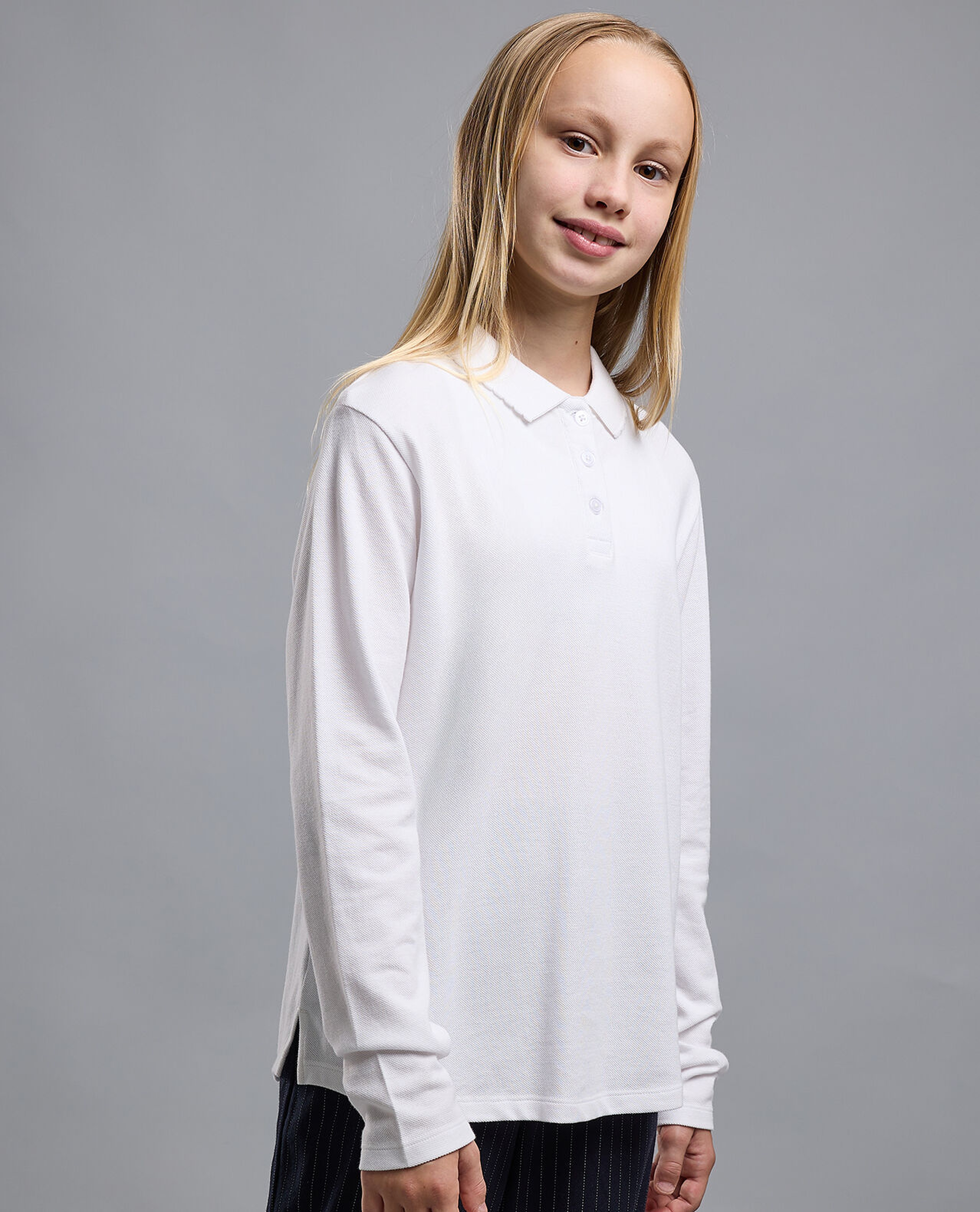 2 Pack Solid Polo T-Shirts with Long Sleeves