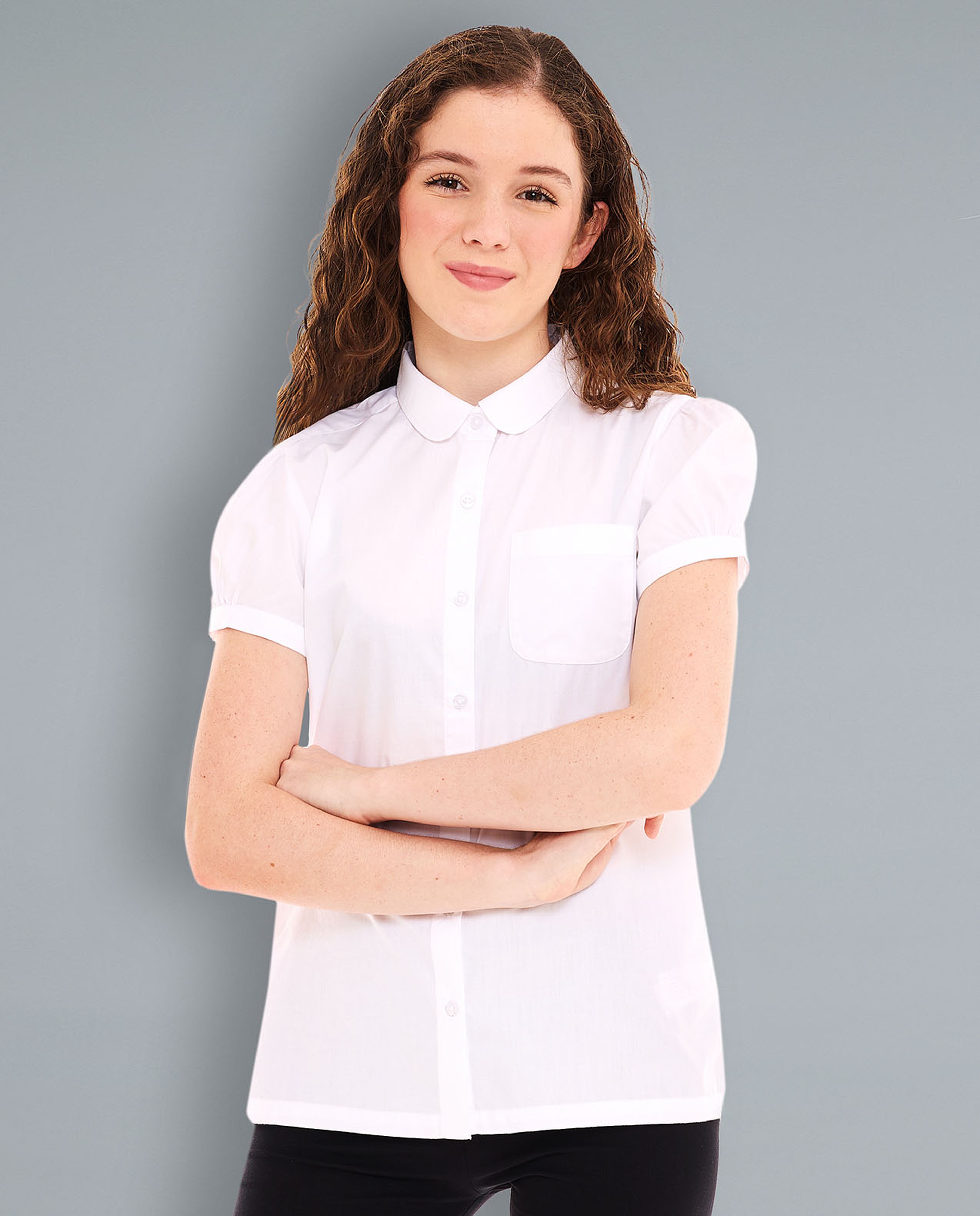 Solid Polo T-Shirt with Long Sleeves