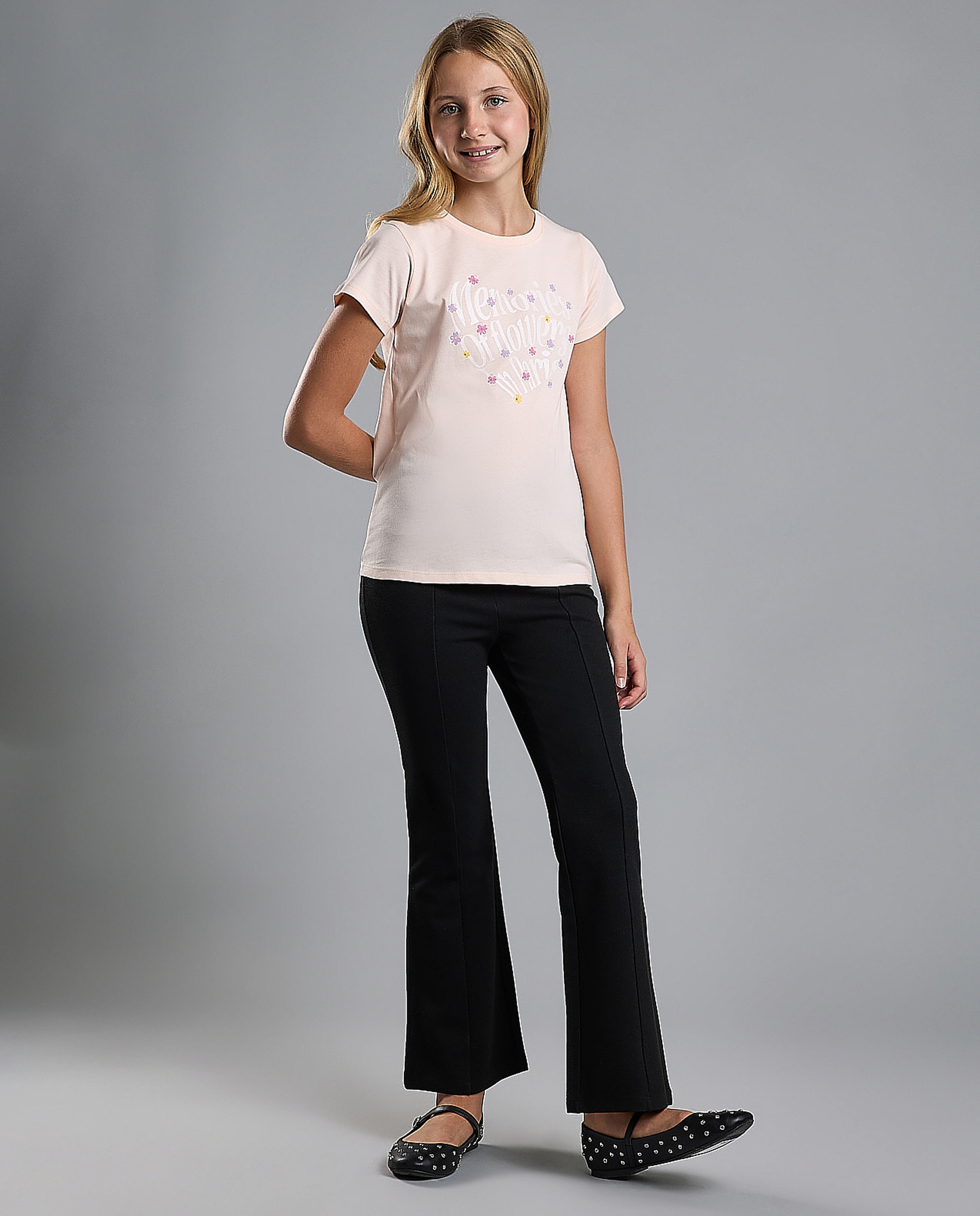 Printed T-Shirt with Crew Neck and Short Sleeves