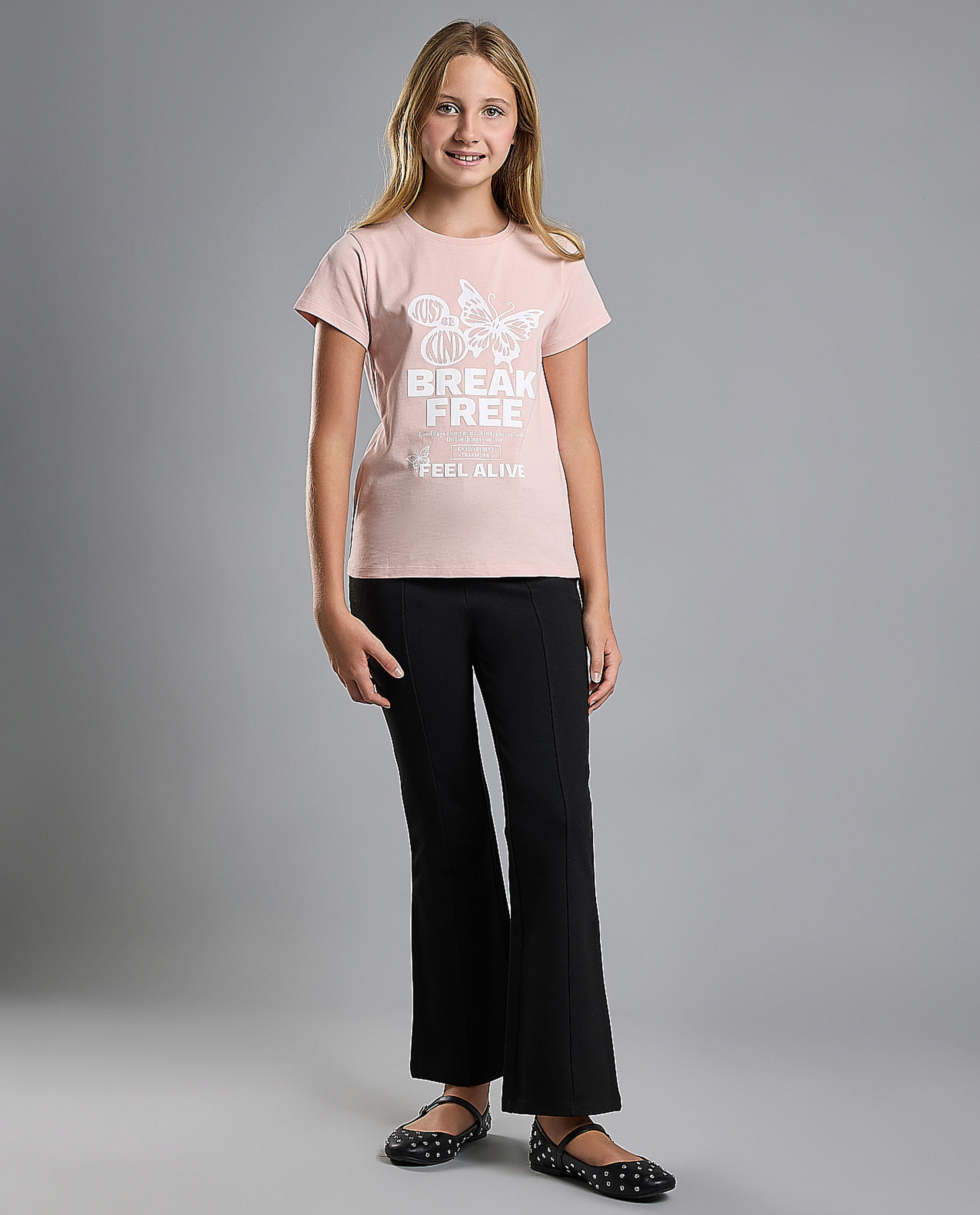 Printed T-Shirt with Crew Neck and Short Sleeves