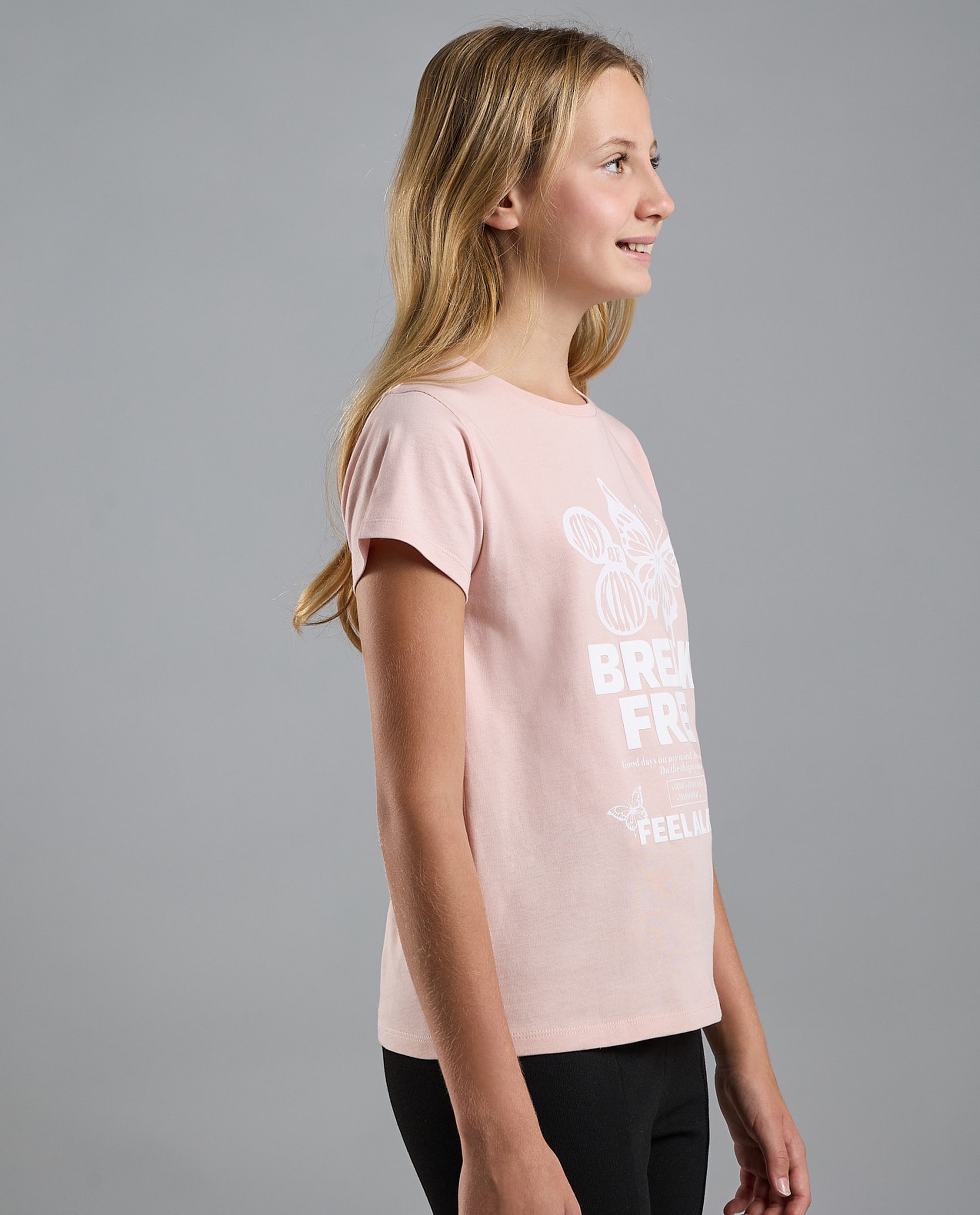 Printed T-Shirt with Crew Neck and Short Sleeves