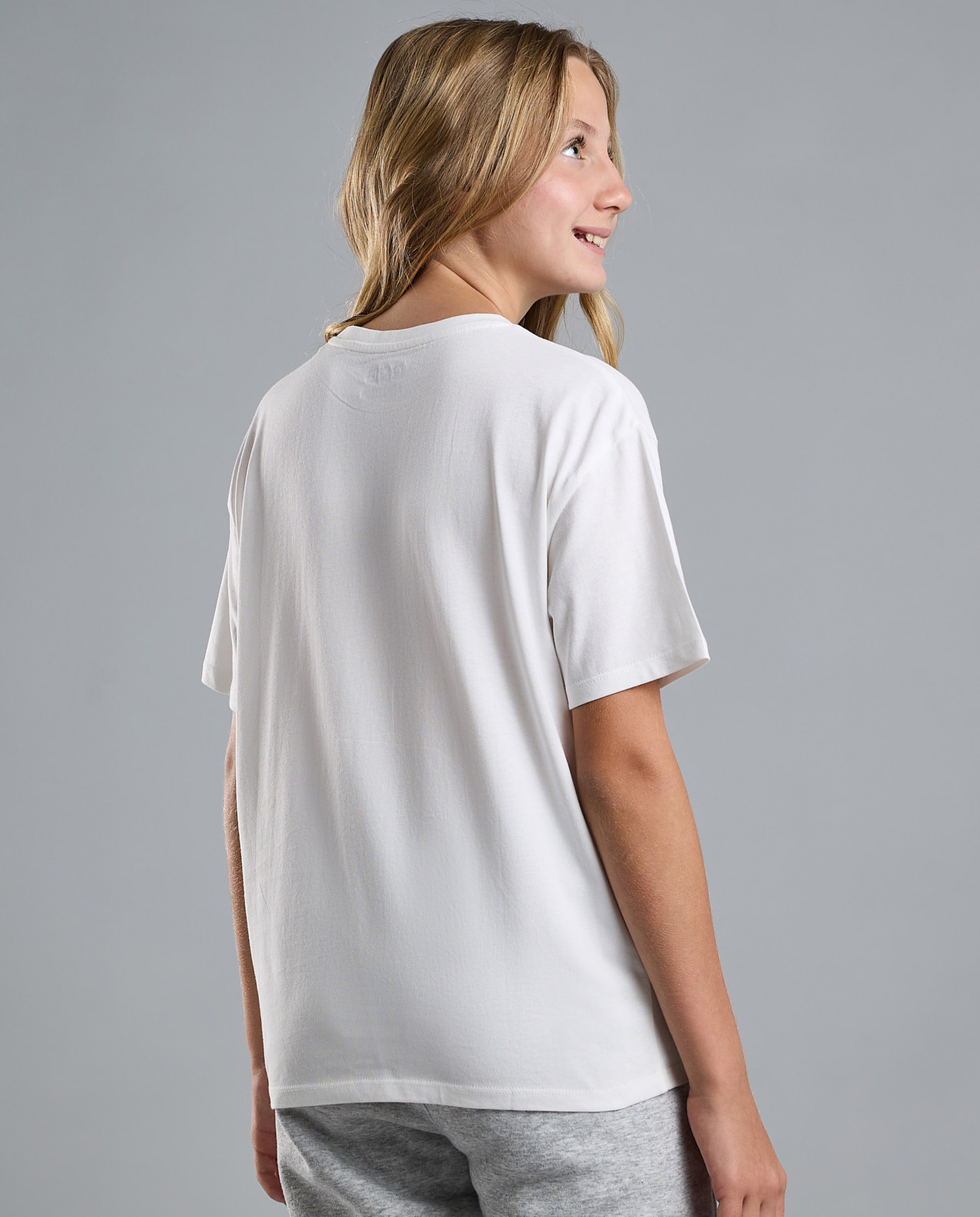 Printed T-Shirt with Crew Neck and Short Sleeves