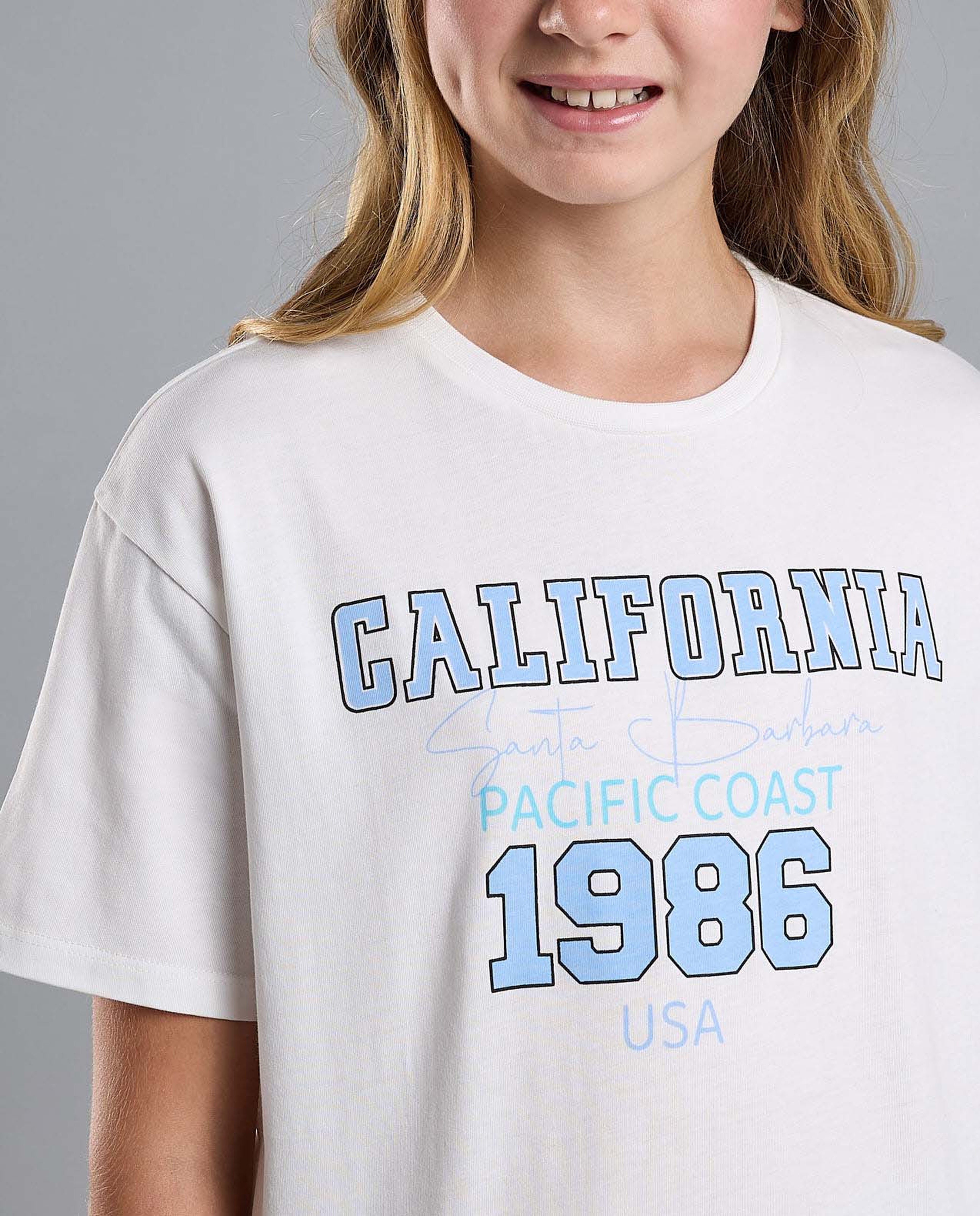 Printed T-Shirt with Crew Neck and Short Sleeves