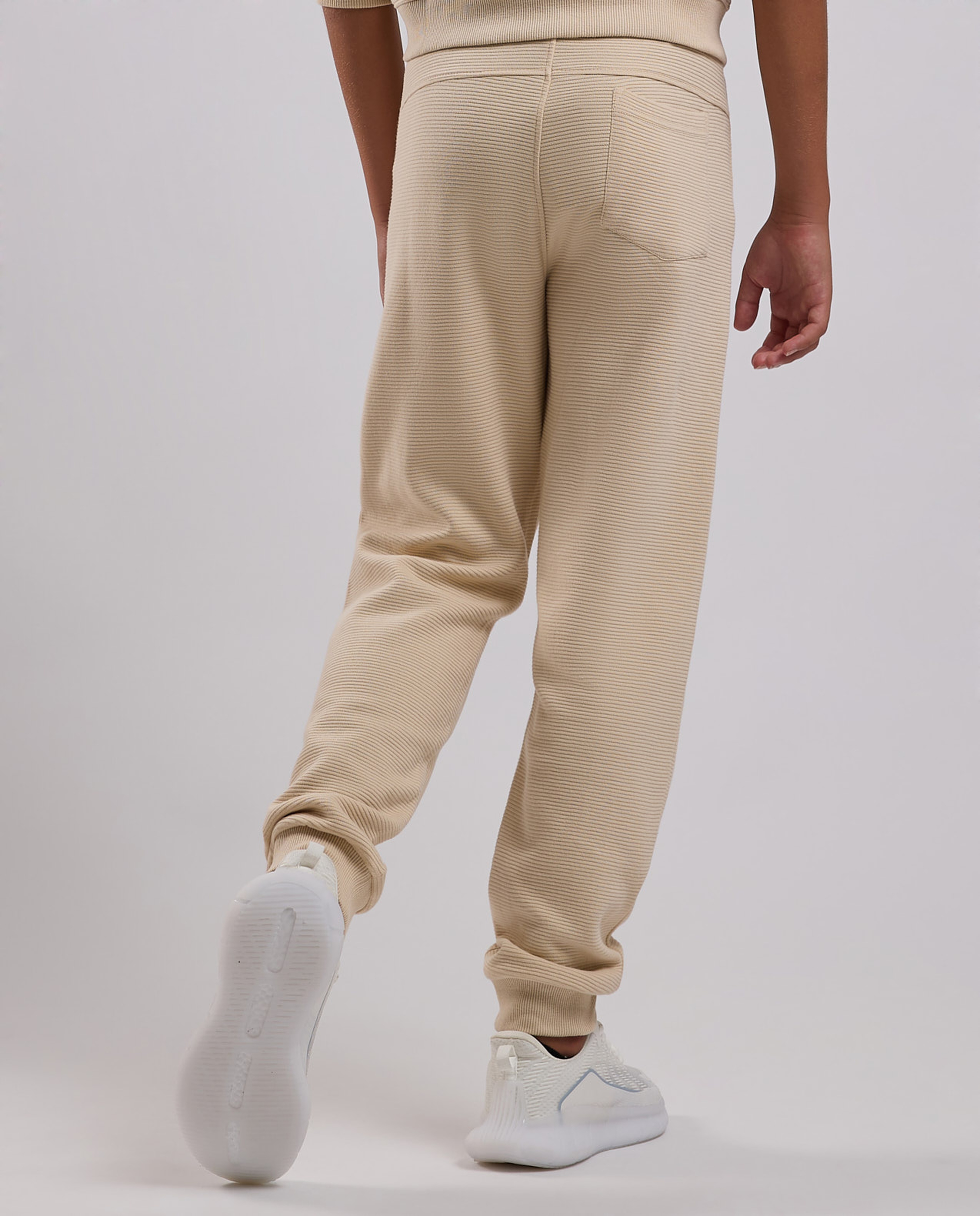 Textured Joggers with Drawstring Waist