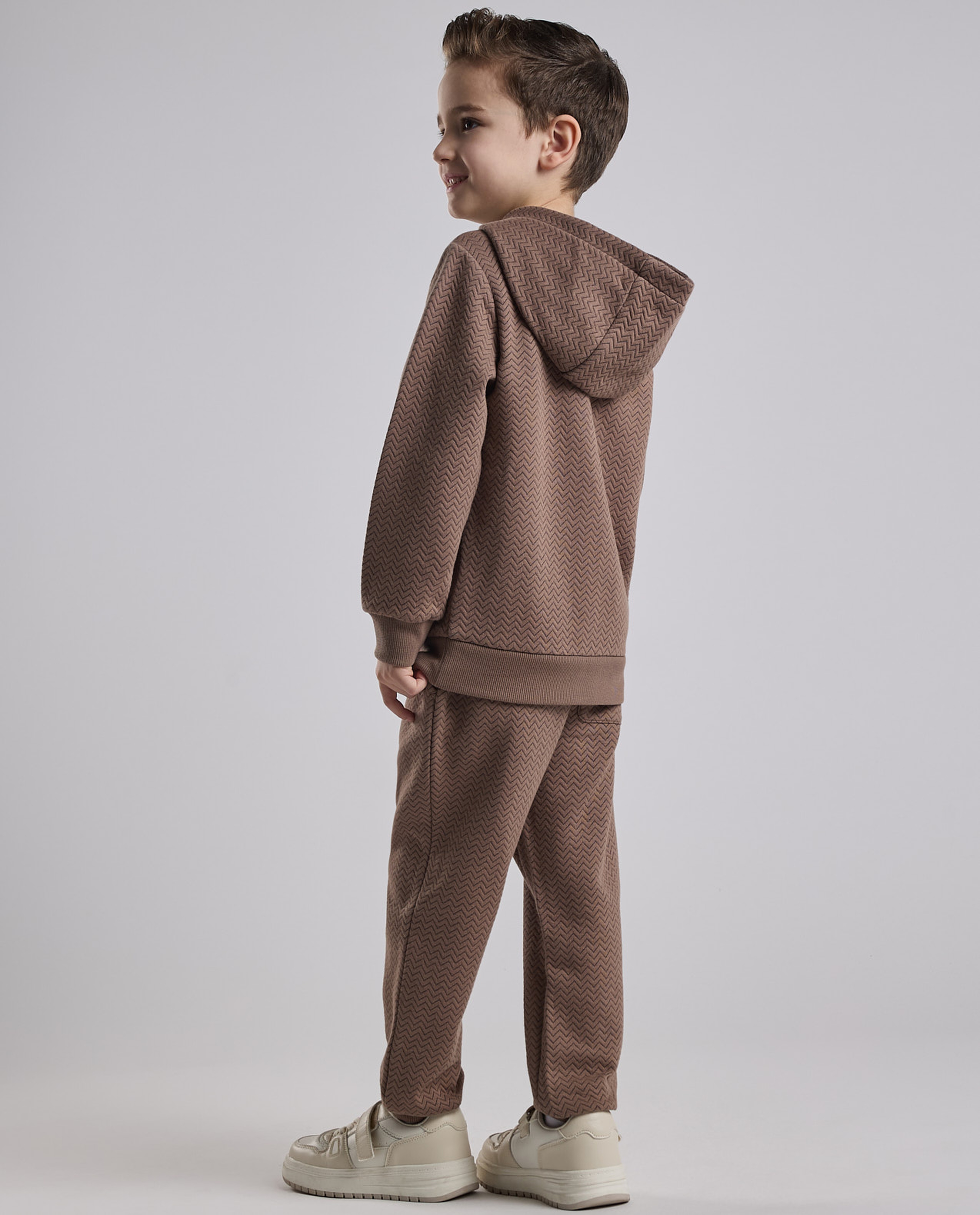 Patterned Hooded Clothing Set