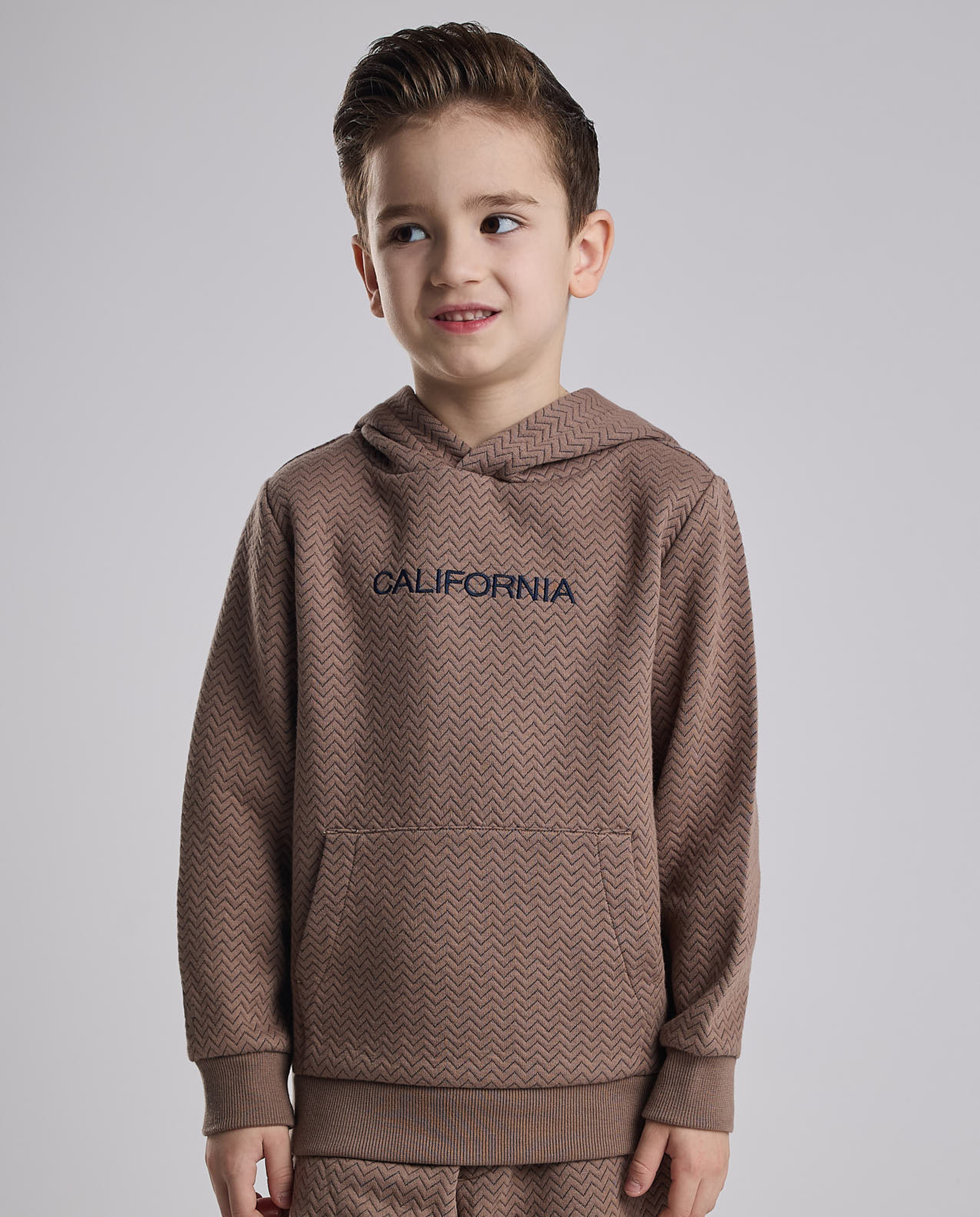 Patterned Hooded Clothing Set