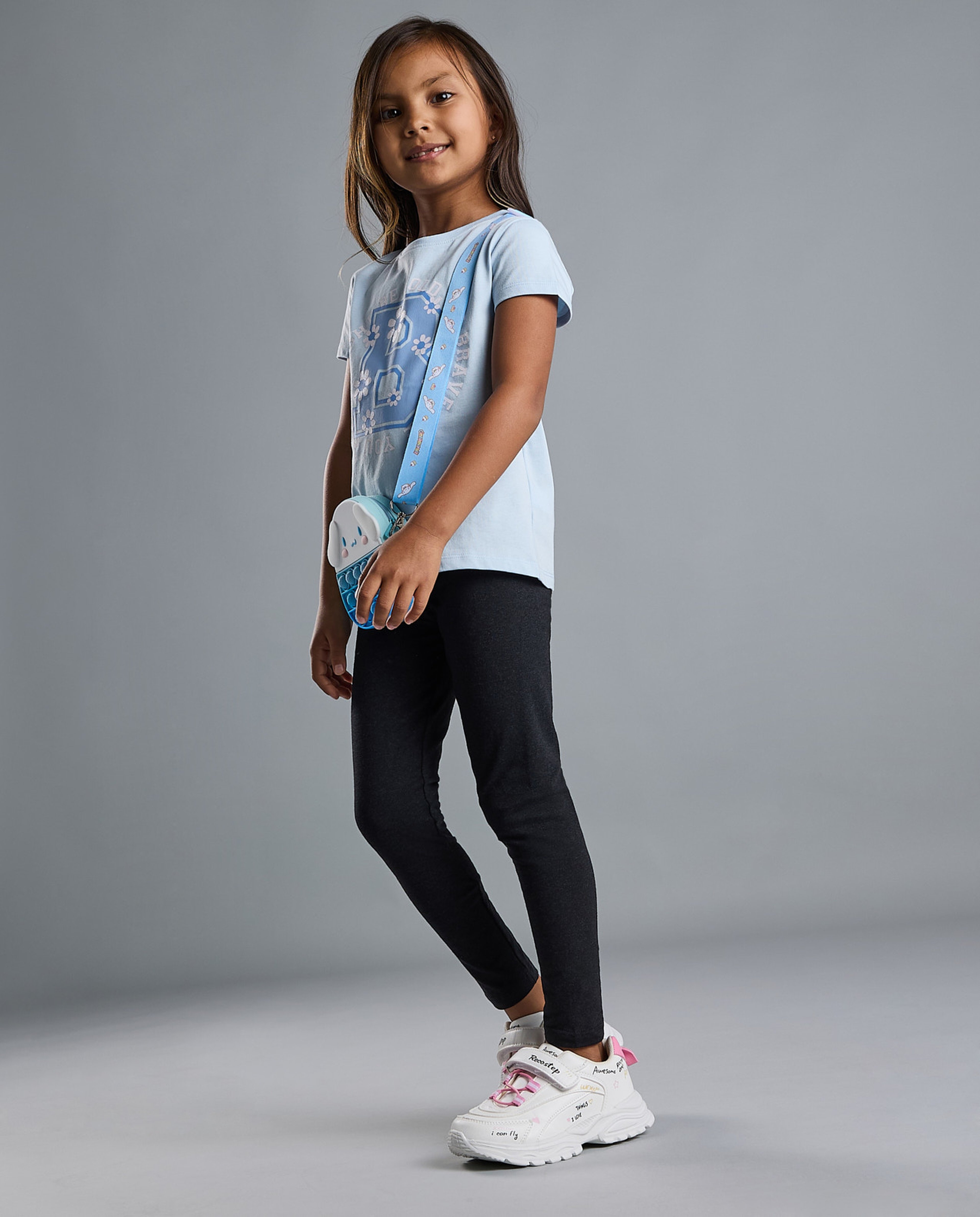 Solid Leggings with Elastic Waist