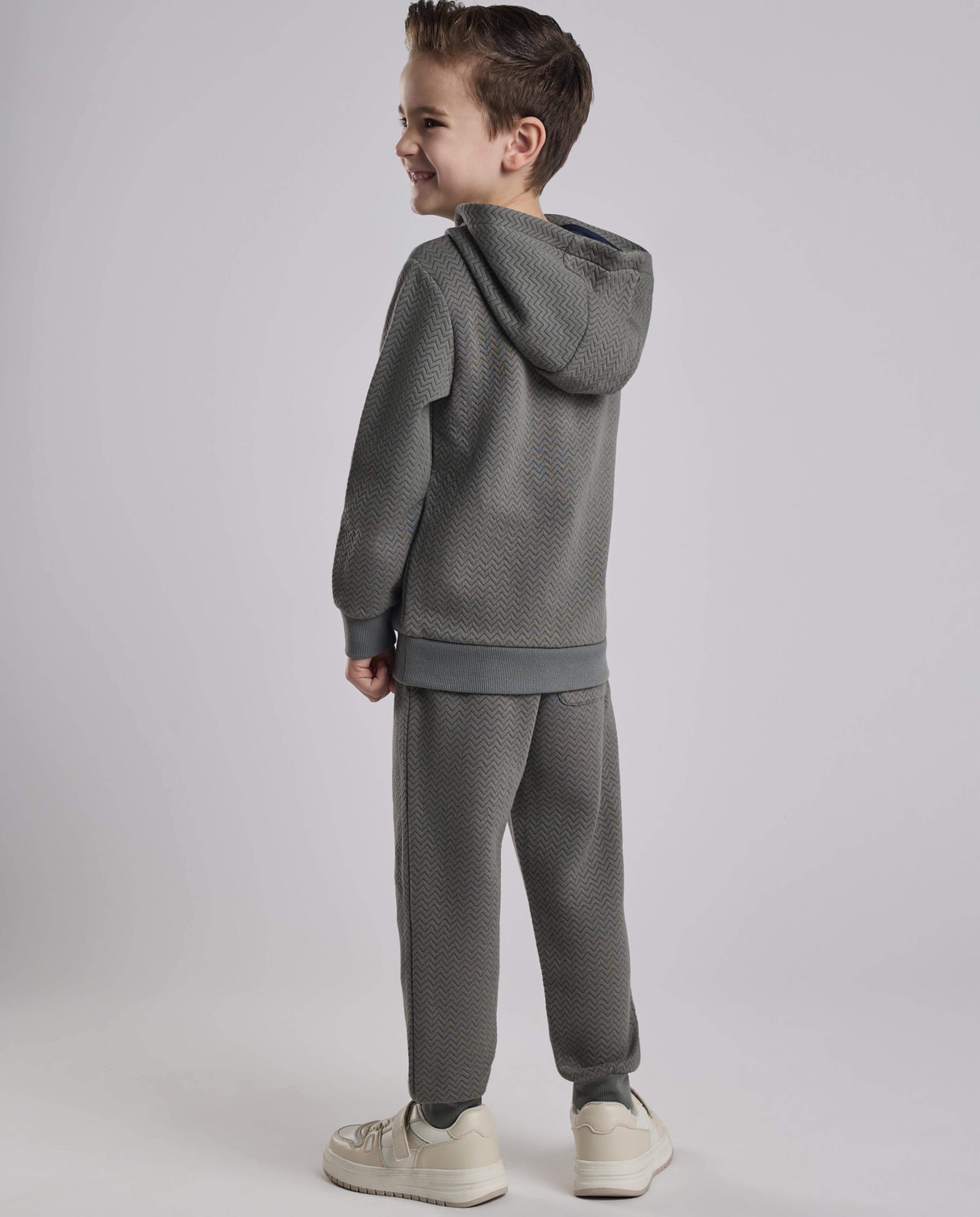 Patterned Hooded Clothing Set