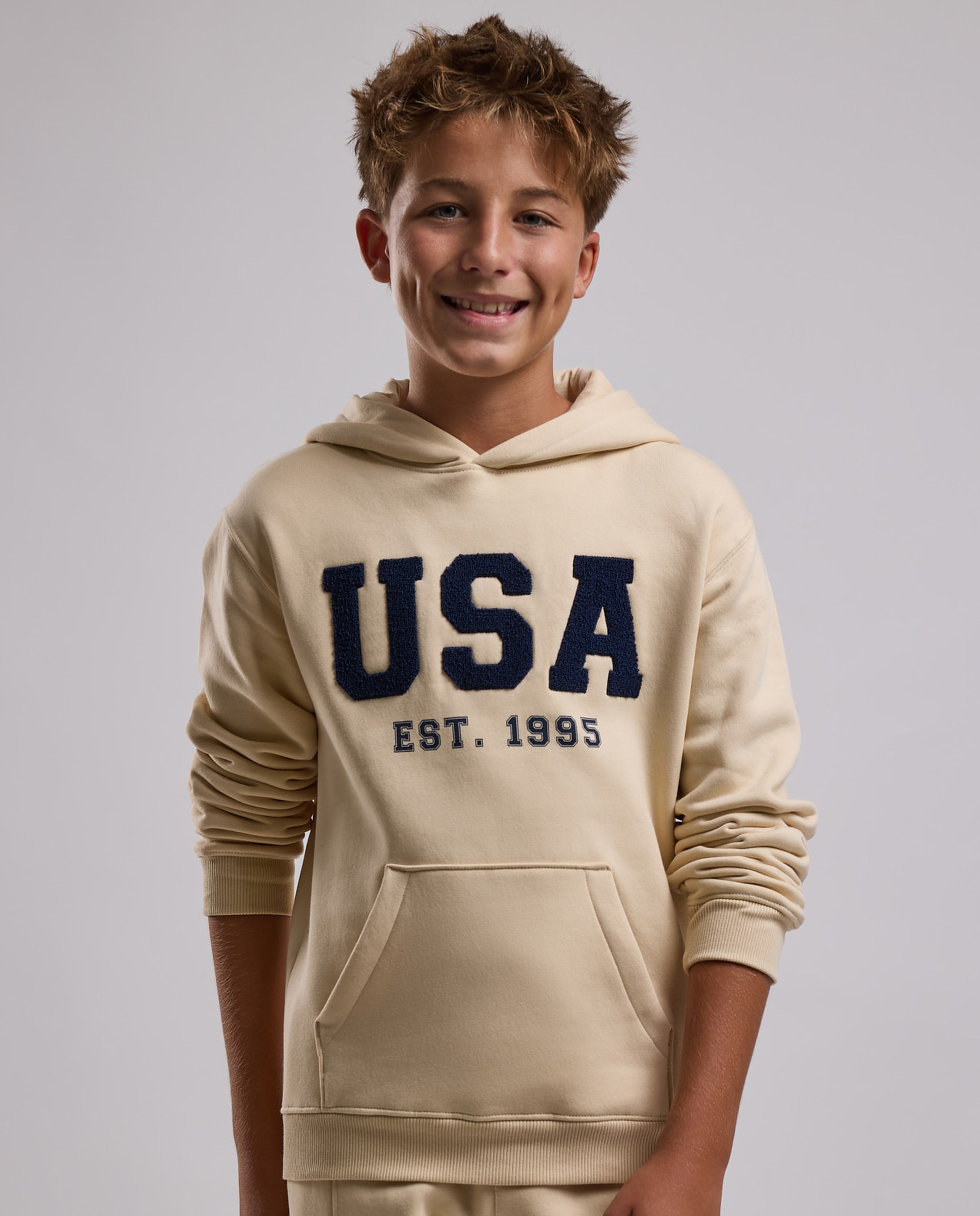 Appliqued Hoodie with Long Sleeves