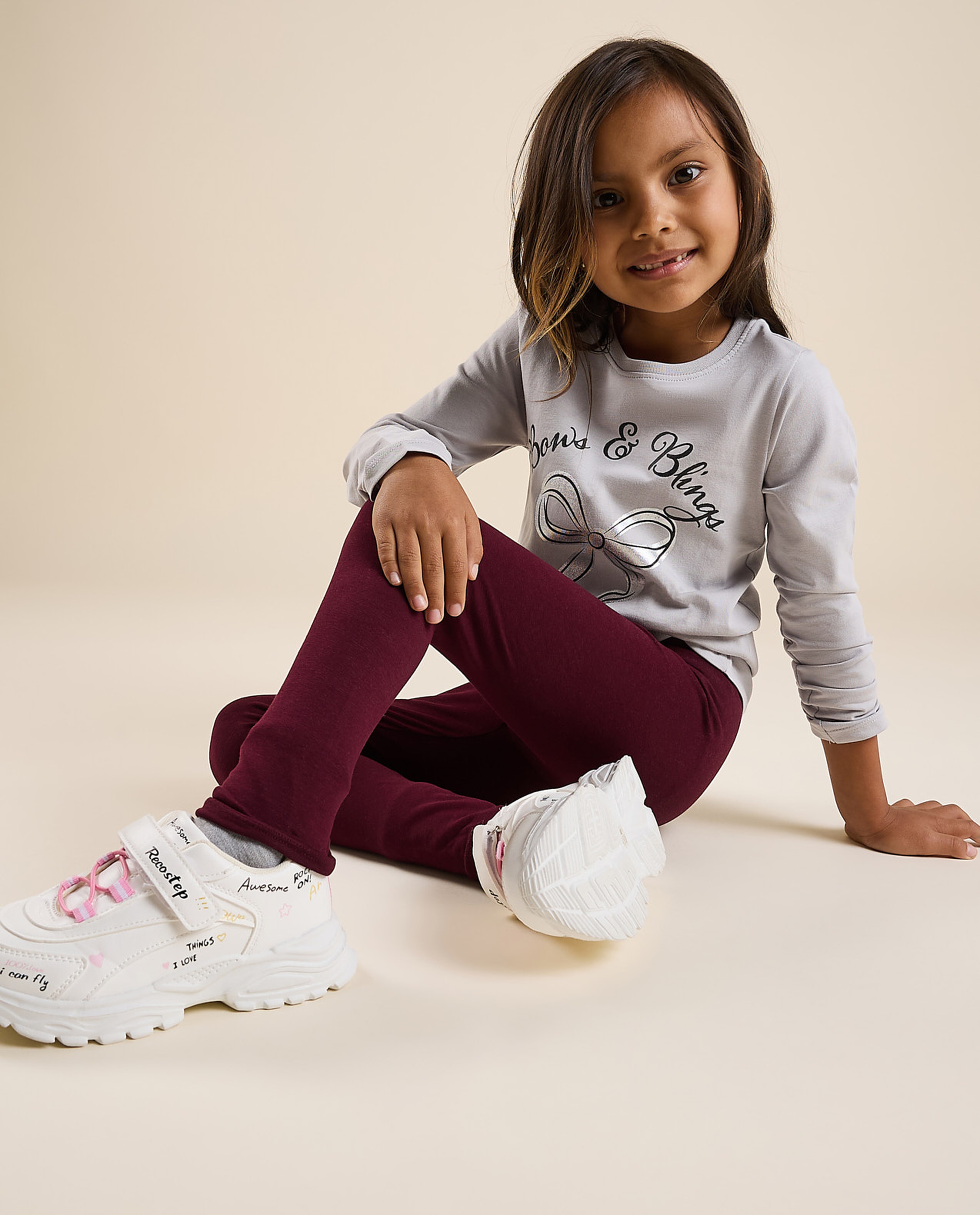 Solid Leggings with Elastic Waist