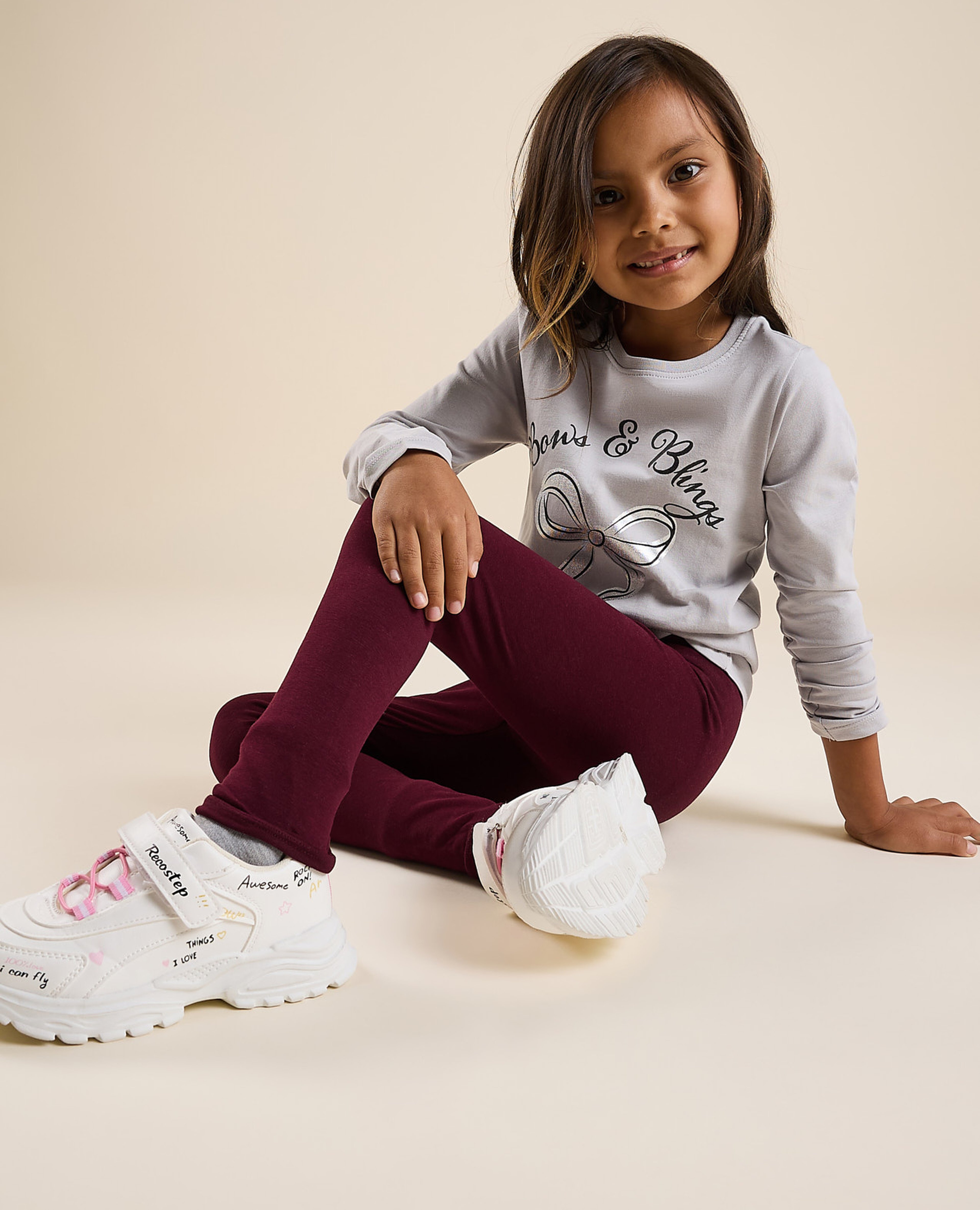 Solid Leggings with Elastic Waist