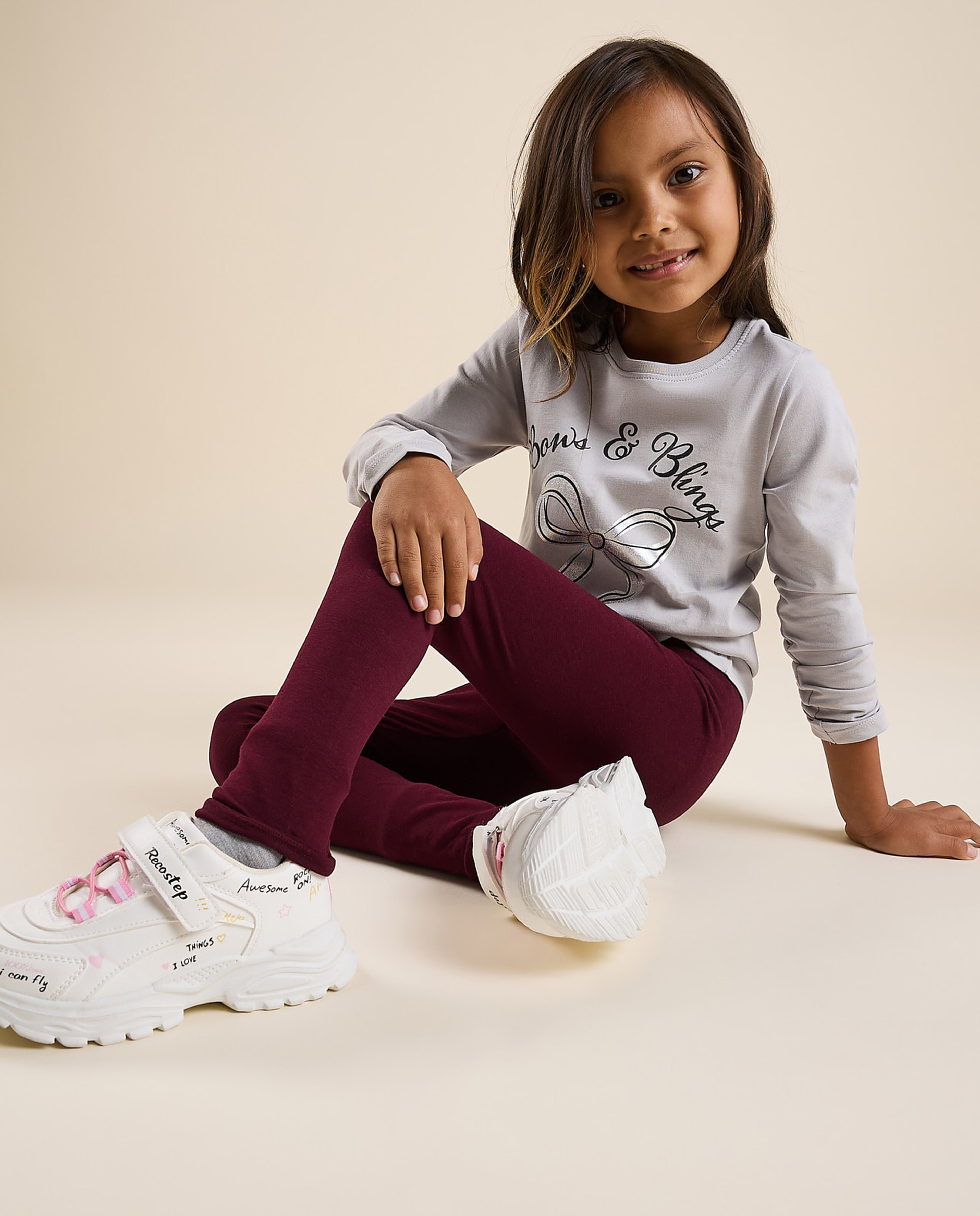 Solid Leggings with Elastic Waist