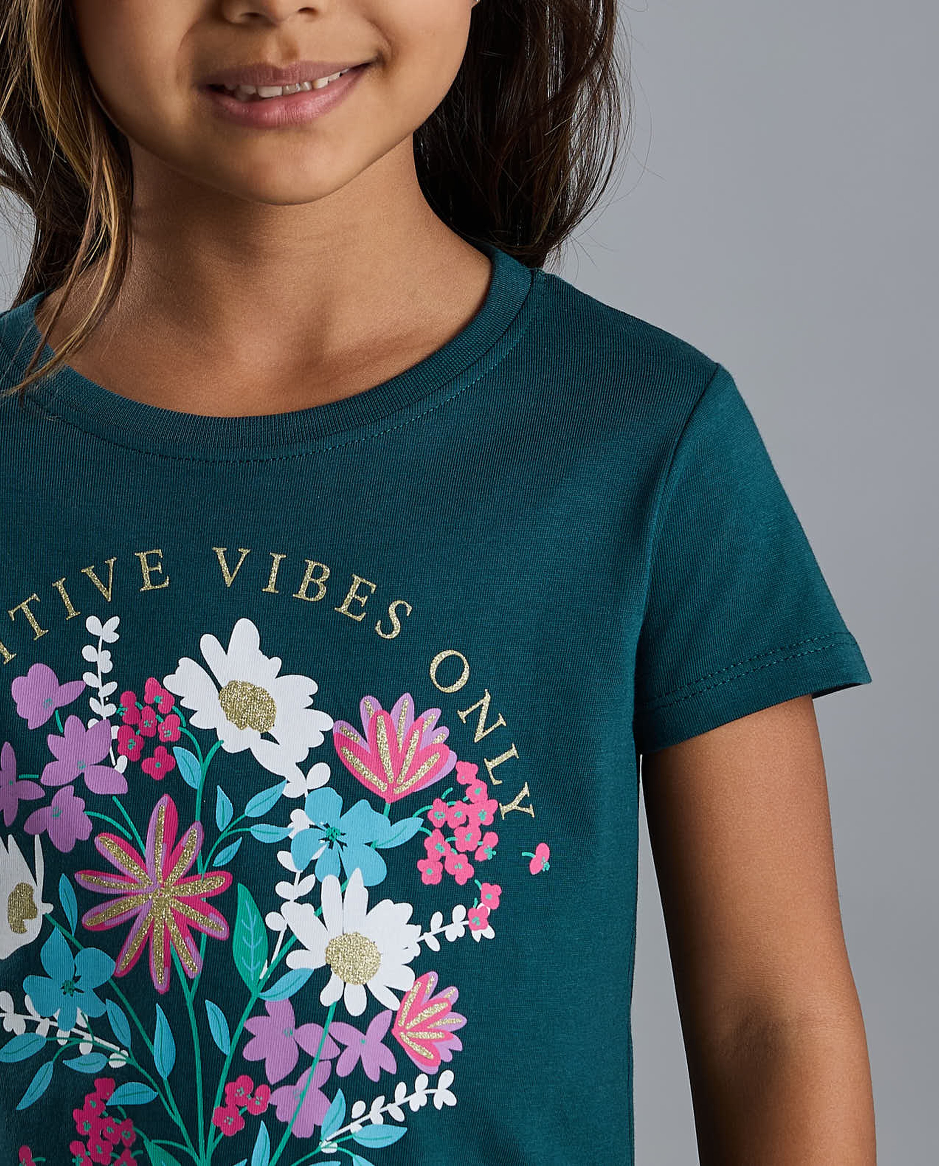 Printed T-Shirt with Crew Neck and Short Sleeves