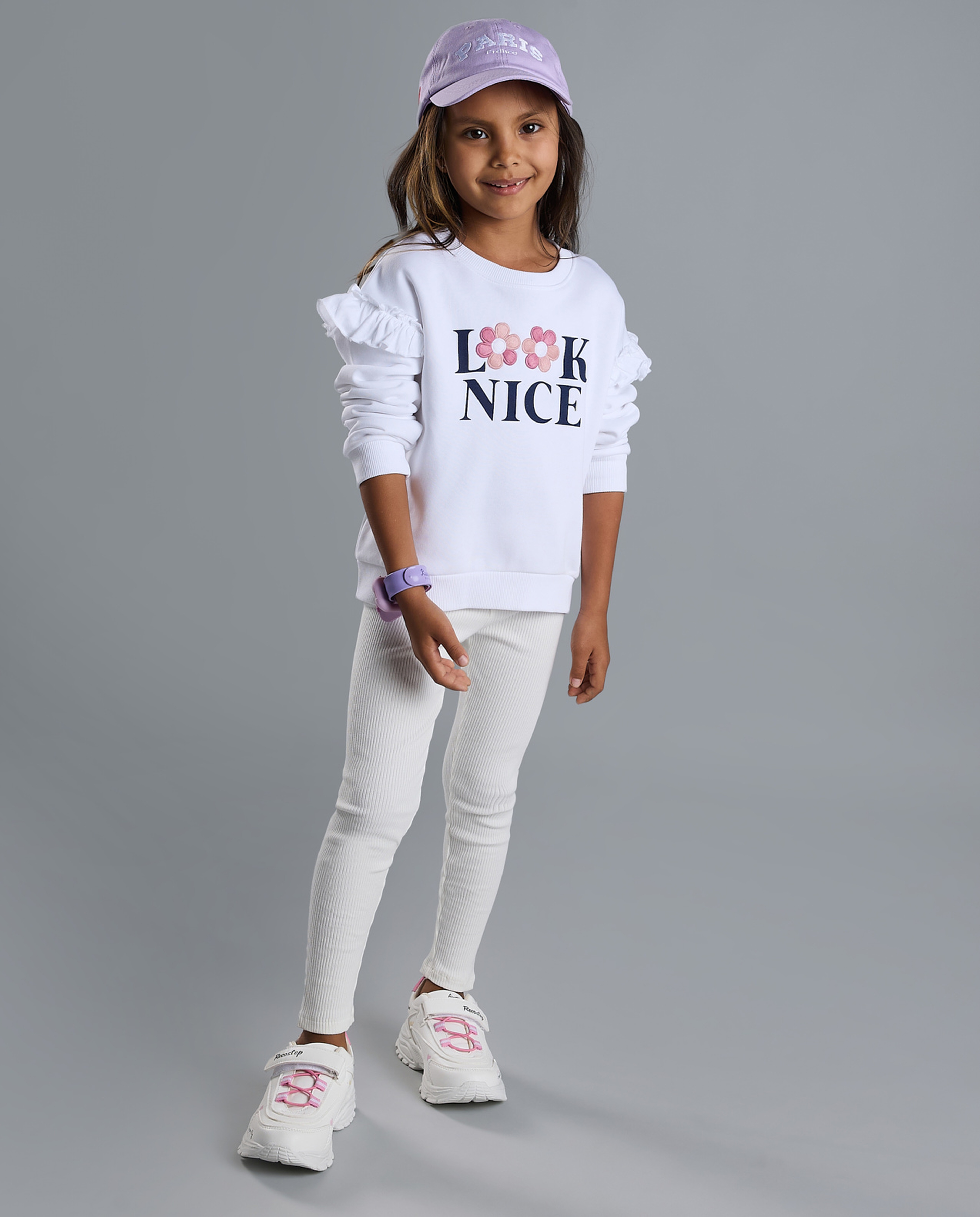 Printed Sweatshirt with Crew Neck and Long Sleeves