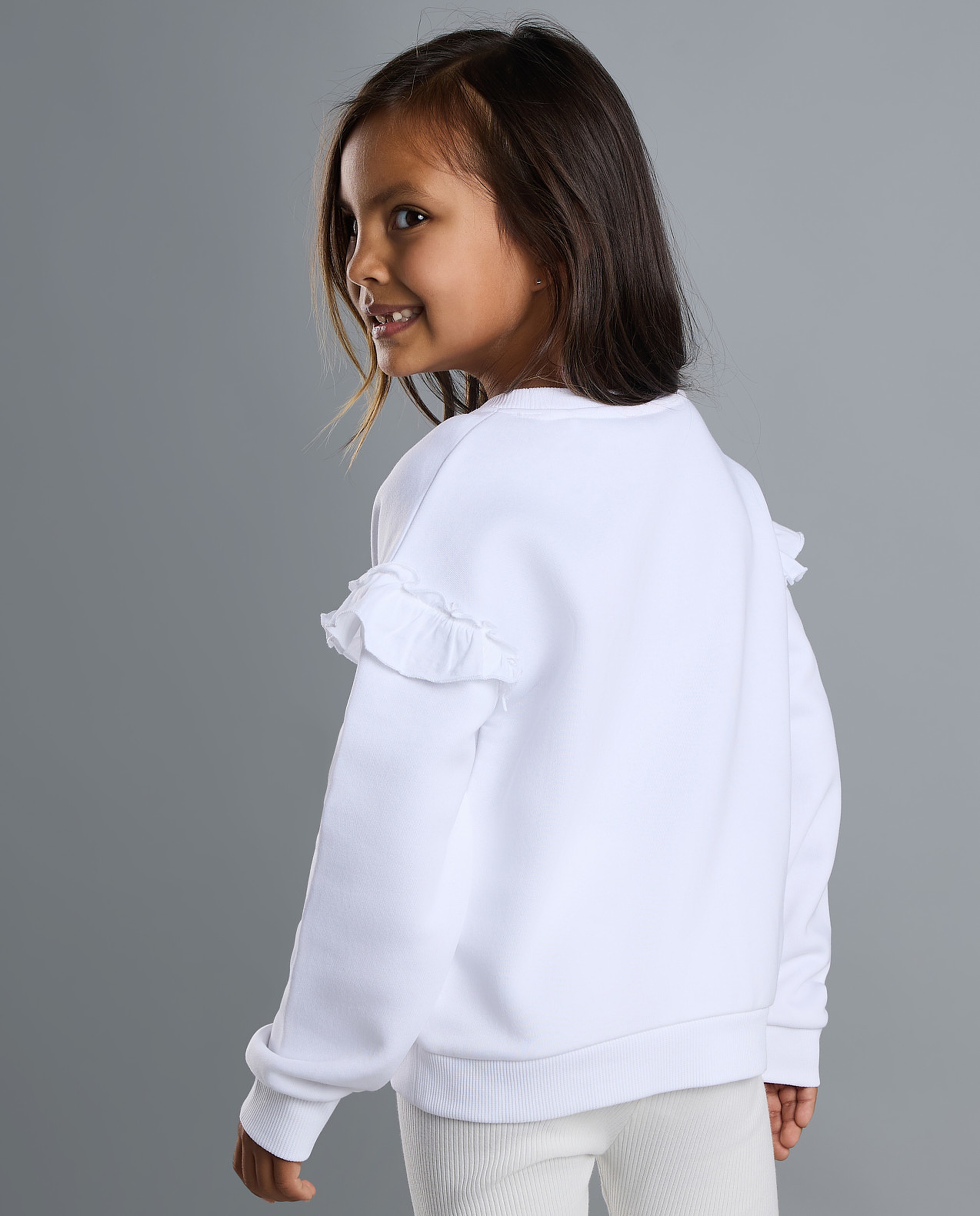 Printed Sweatshirt with Crew Neck and Long Sleeves