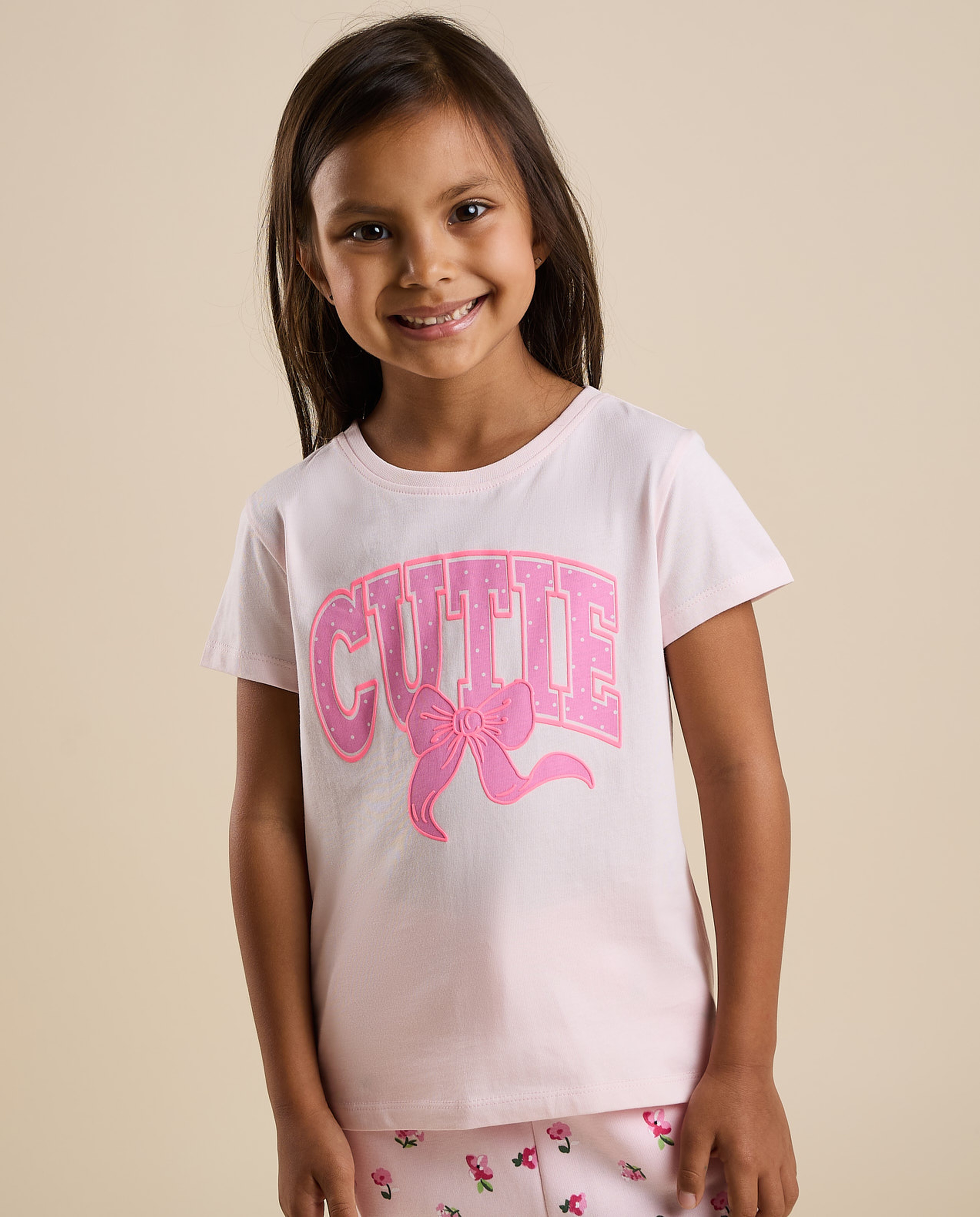 Printed T-Shirt with Crew Neck and Short Sleeves