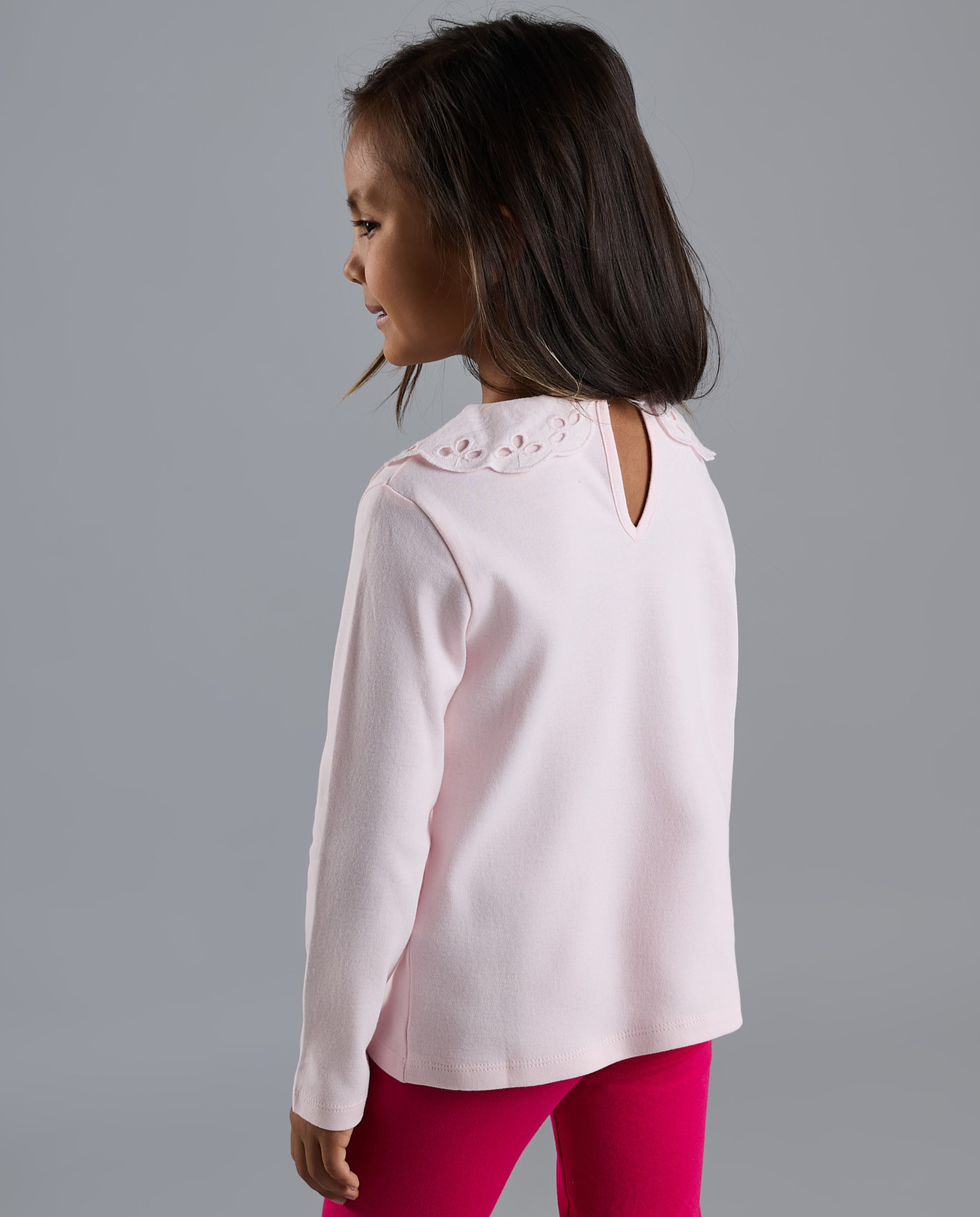 Solid Top with Baby Collar and Long Sleeves