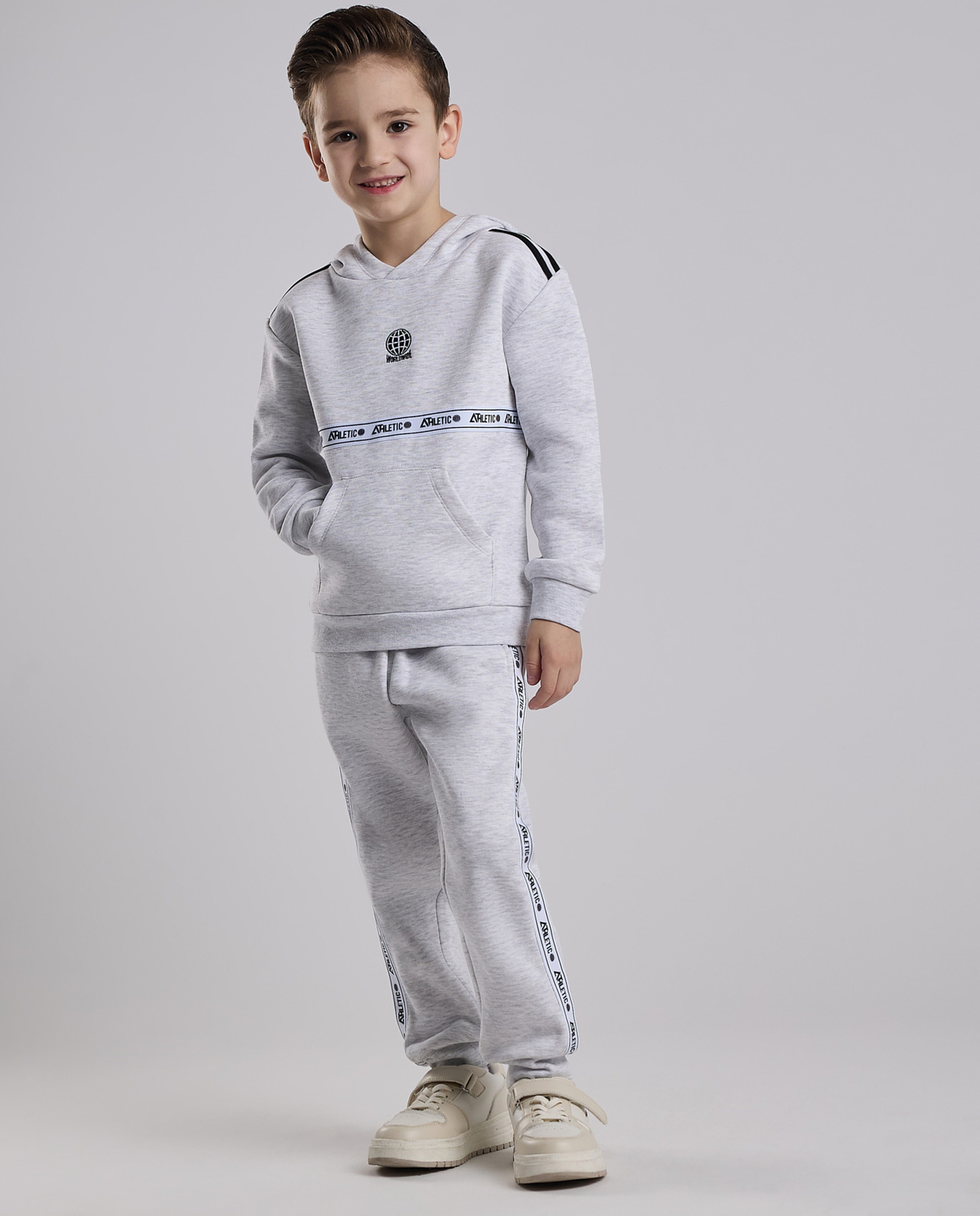 Embroidered Hooded Clothing Set