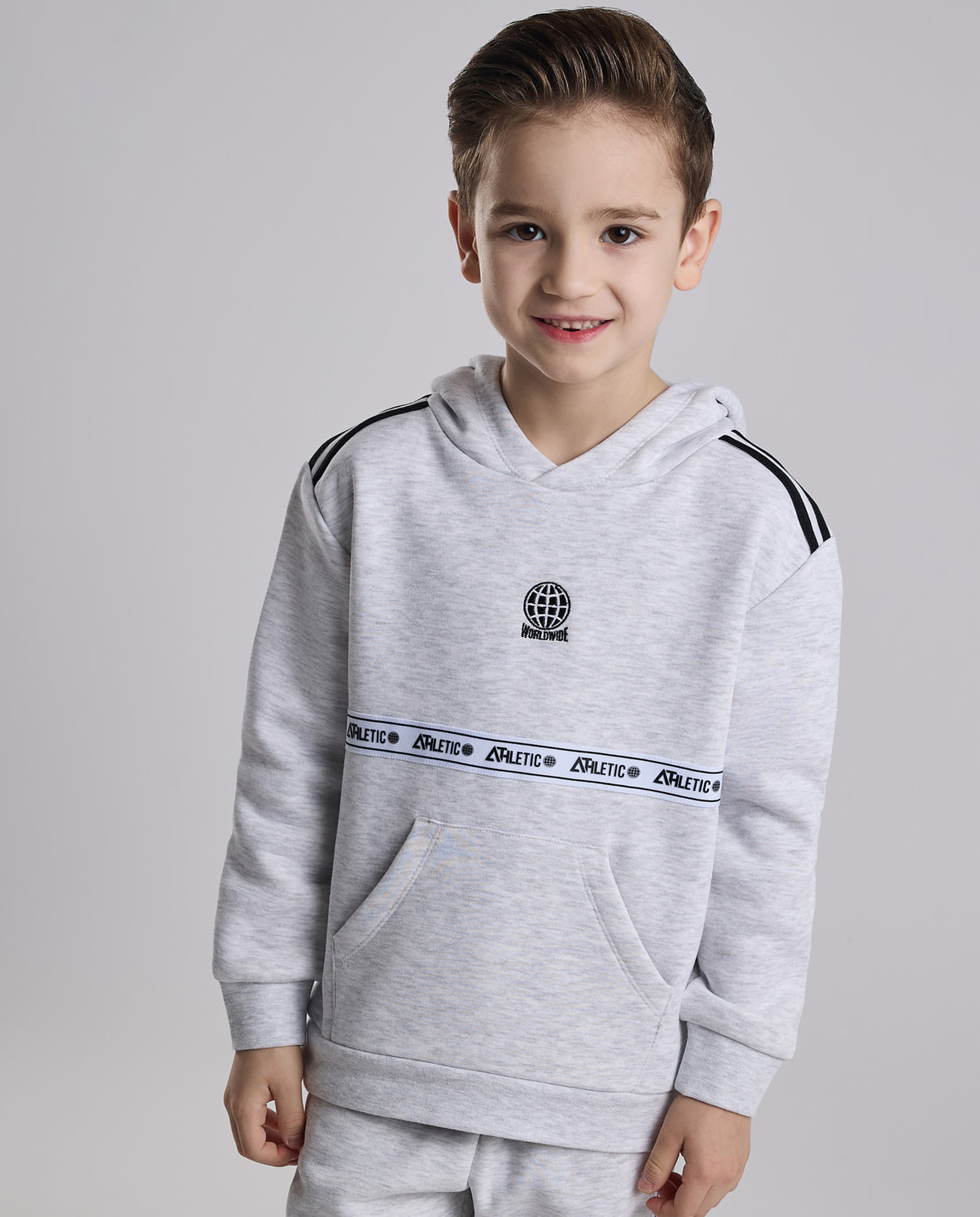 Embroidered Hooded Clothing Set