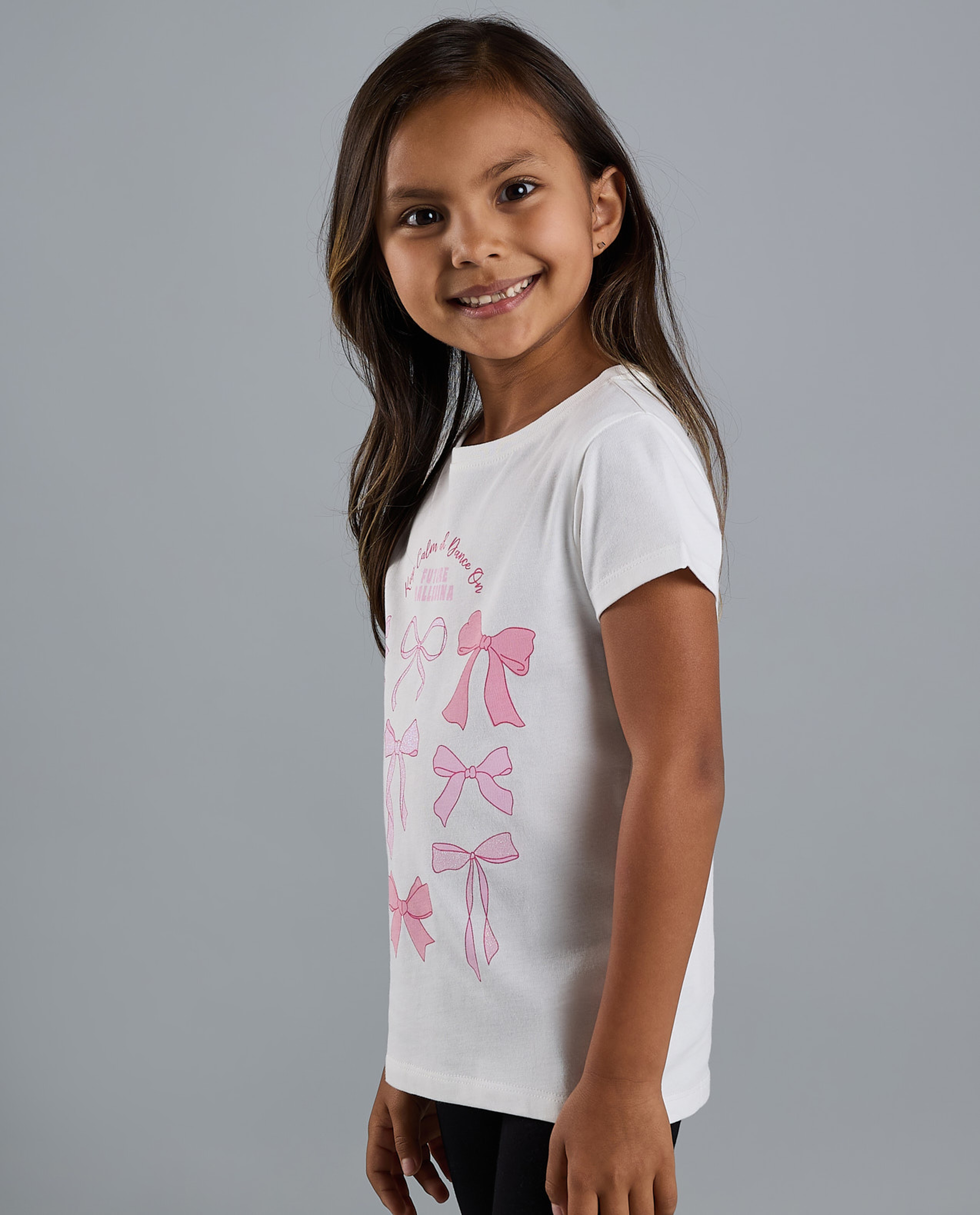 Printed T-Shirt with Crew Neck and Short Sleeves