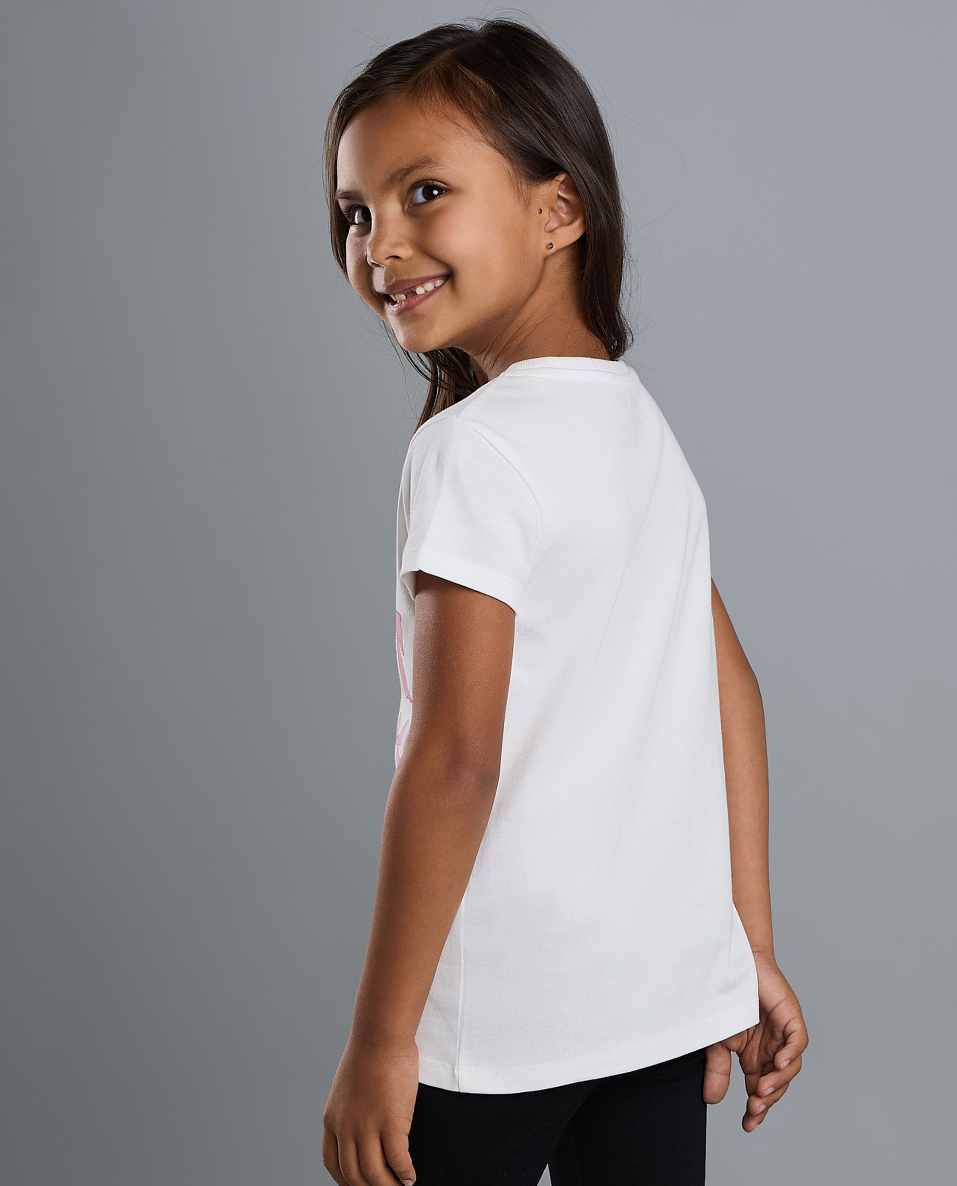 Printed T-Shirt with Crew Neck and Short Sleeves