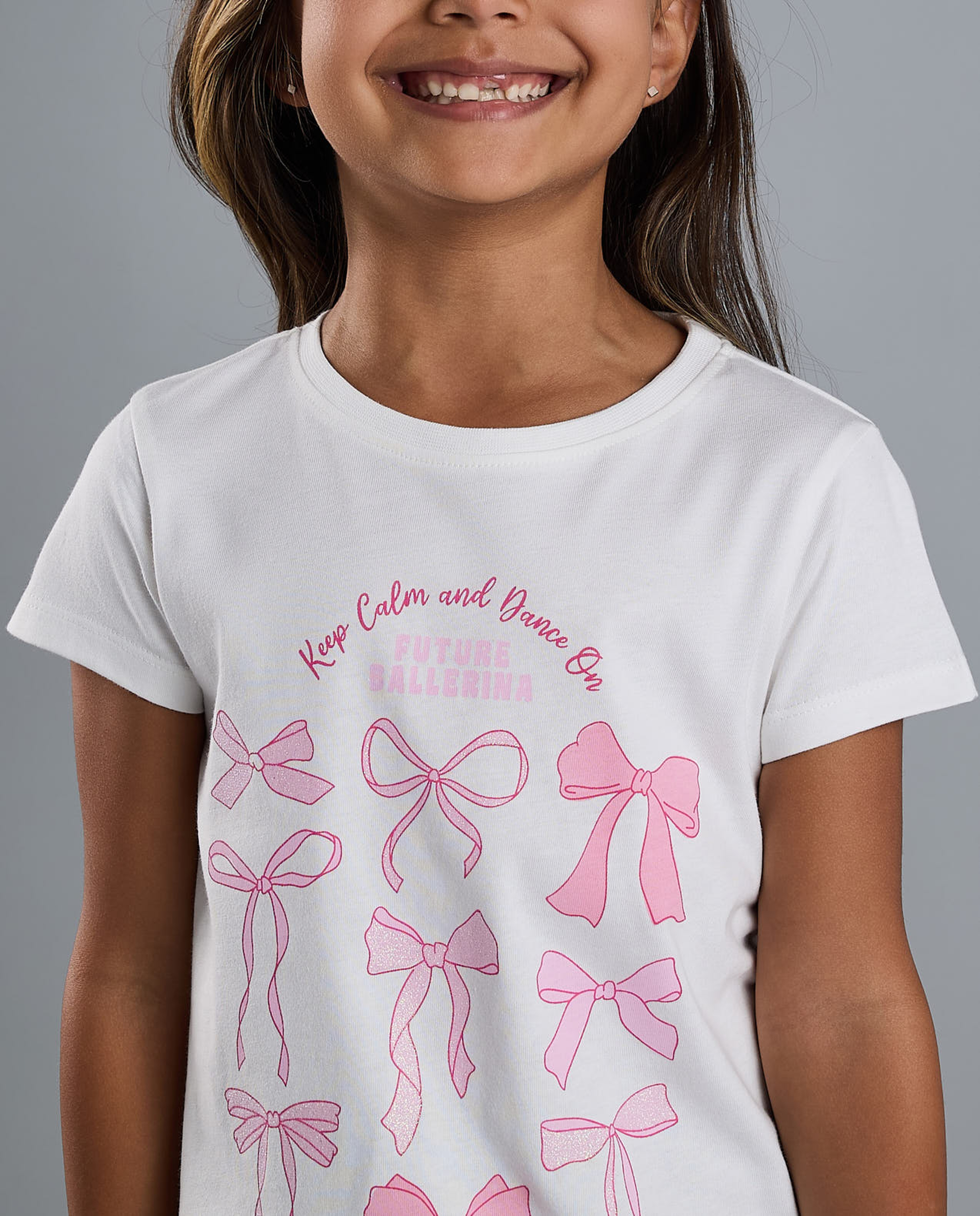 Printed T-Shirt with Crew Neck and Short Sleeves