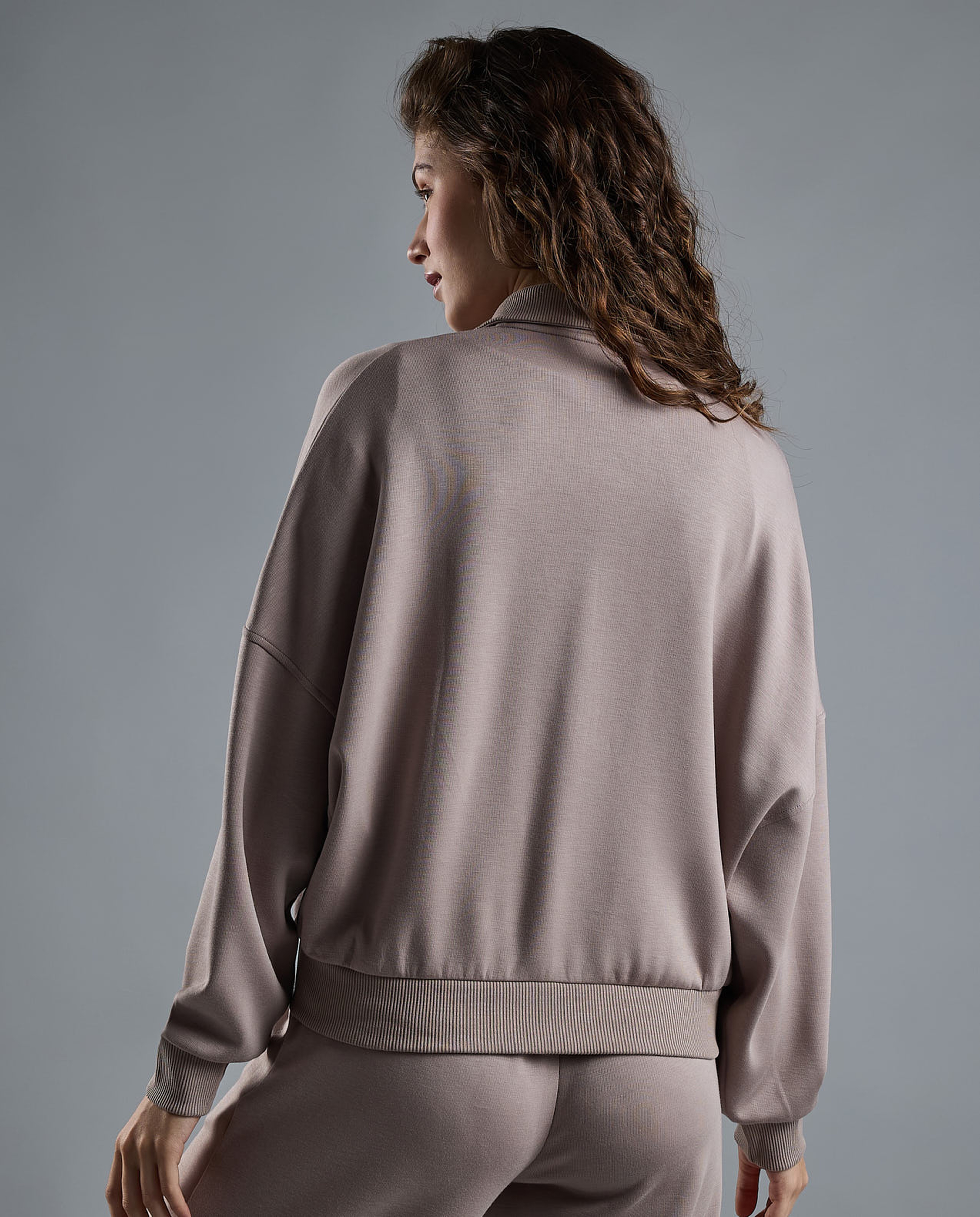 Solid Jacket with Zipper Closure