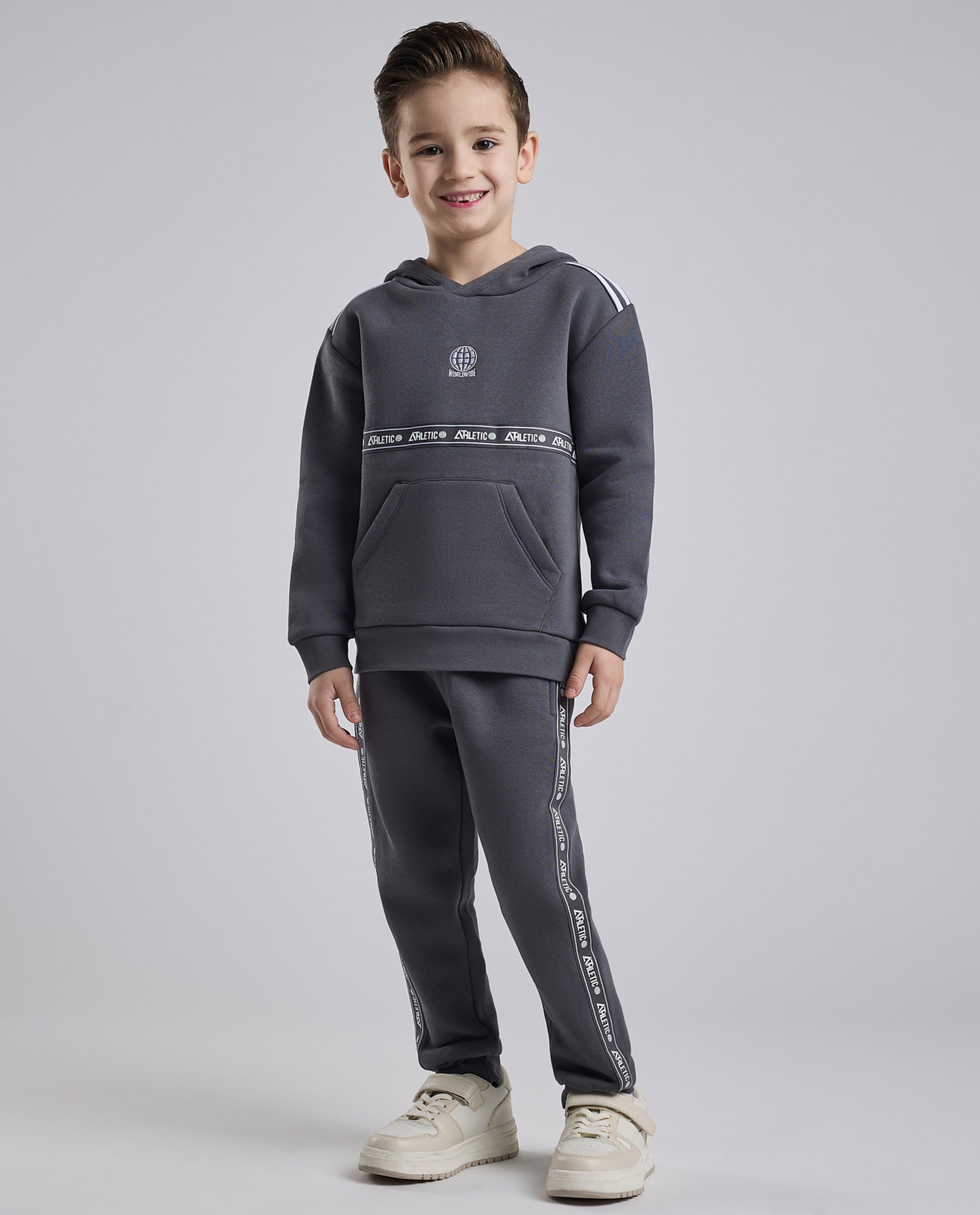 Embroidered Hooded Clothing Set